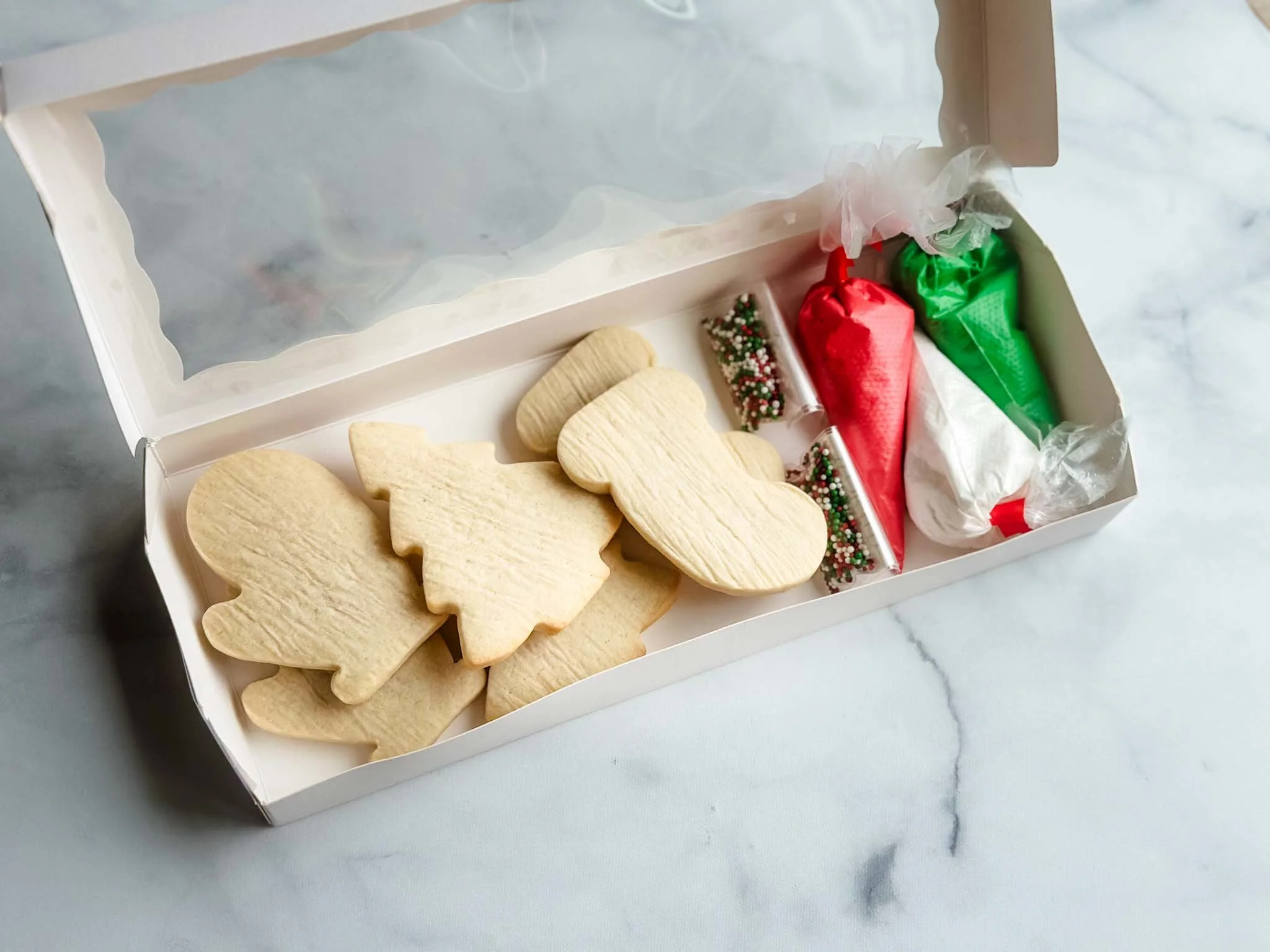 A Worthy Cookie DIY Christmas Sugar Cookie Decorating kit of half dozen cookies.jpg