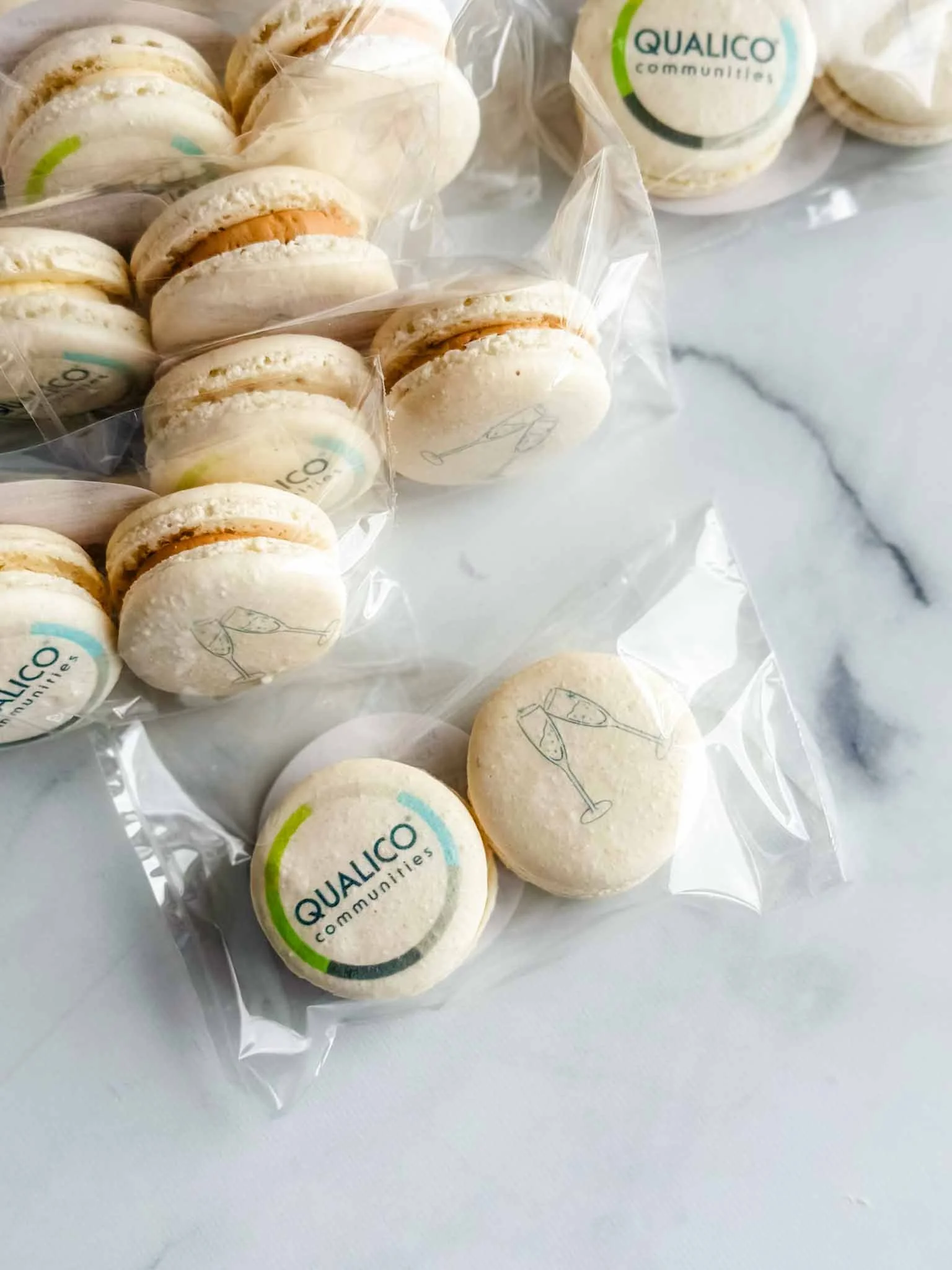 A Worthy Cookie double bagged logo macarons with two logos.jpg