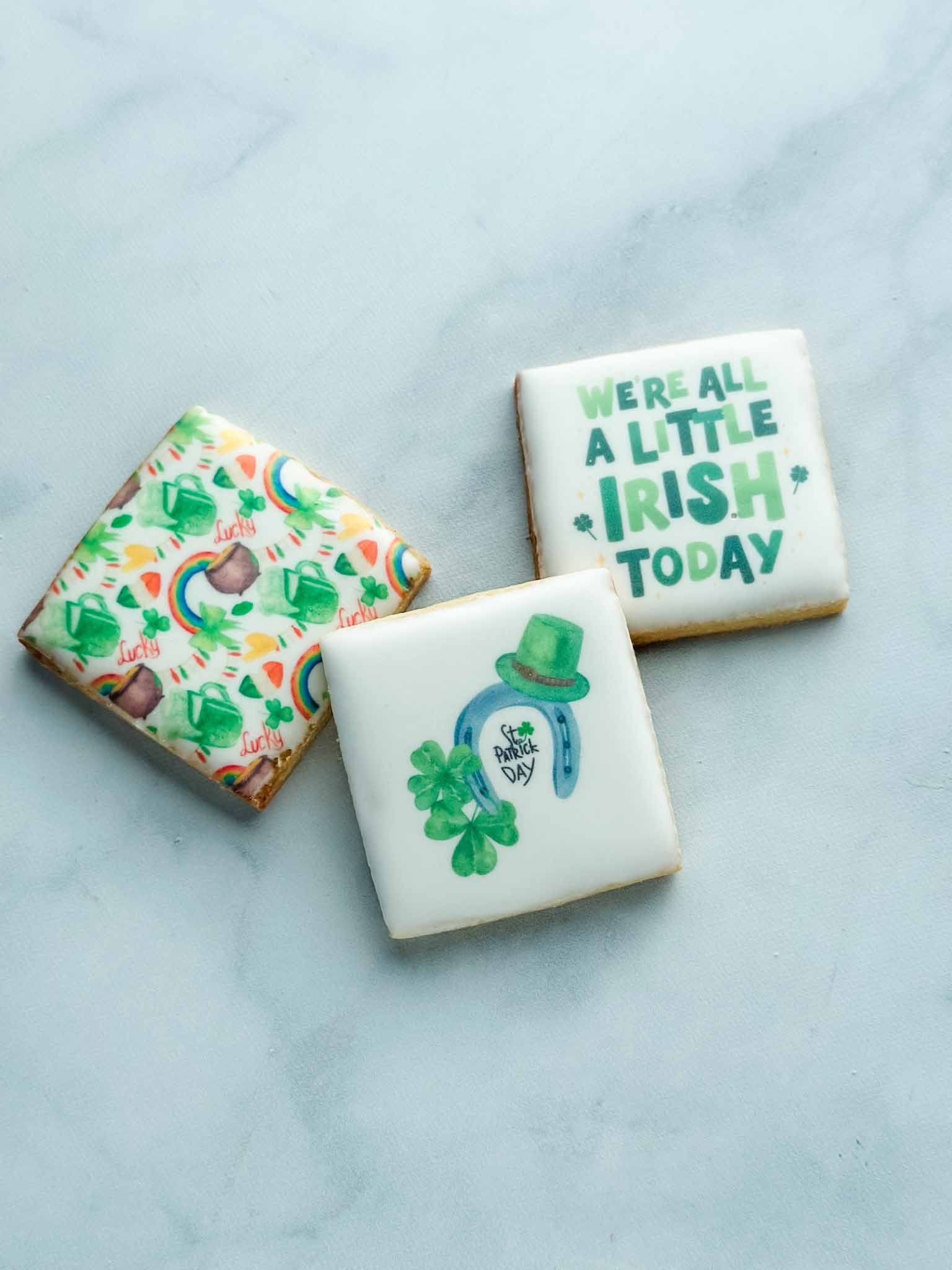 MEDIUM-sized St. Patrick's Day Sugar Cookies