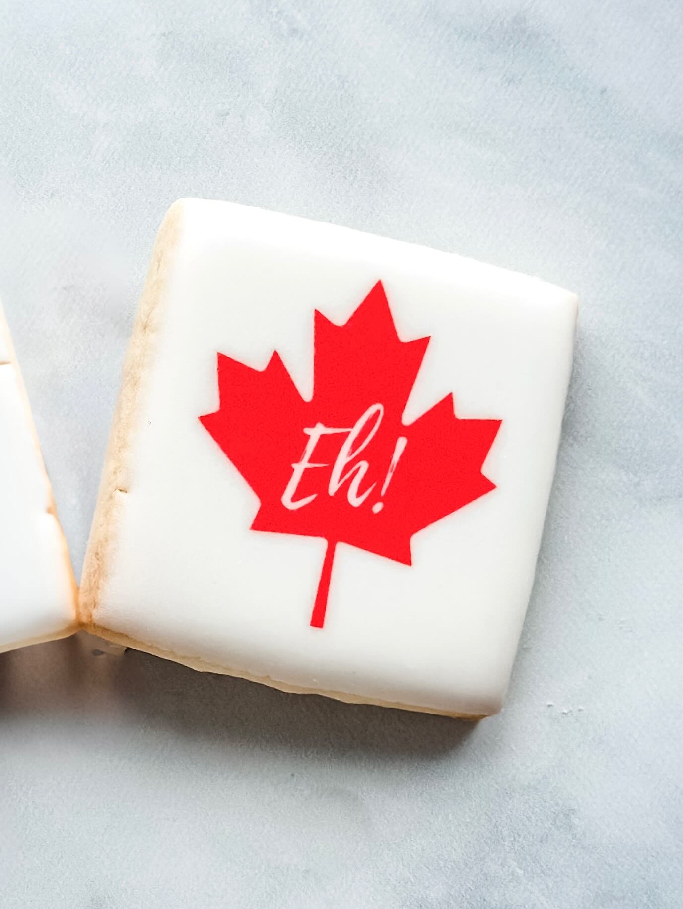🇨🇦 Our Canada Day cookies are back&mdash;just in time for July 1st.
Baked with Canadian ingredients &amp; Canadian pride! ❤️🍁

🔗 Click on our link in the bio to view! 

#AWorthyCookie #EdmontonBakery #CanadaDayCookies