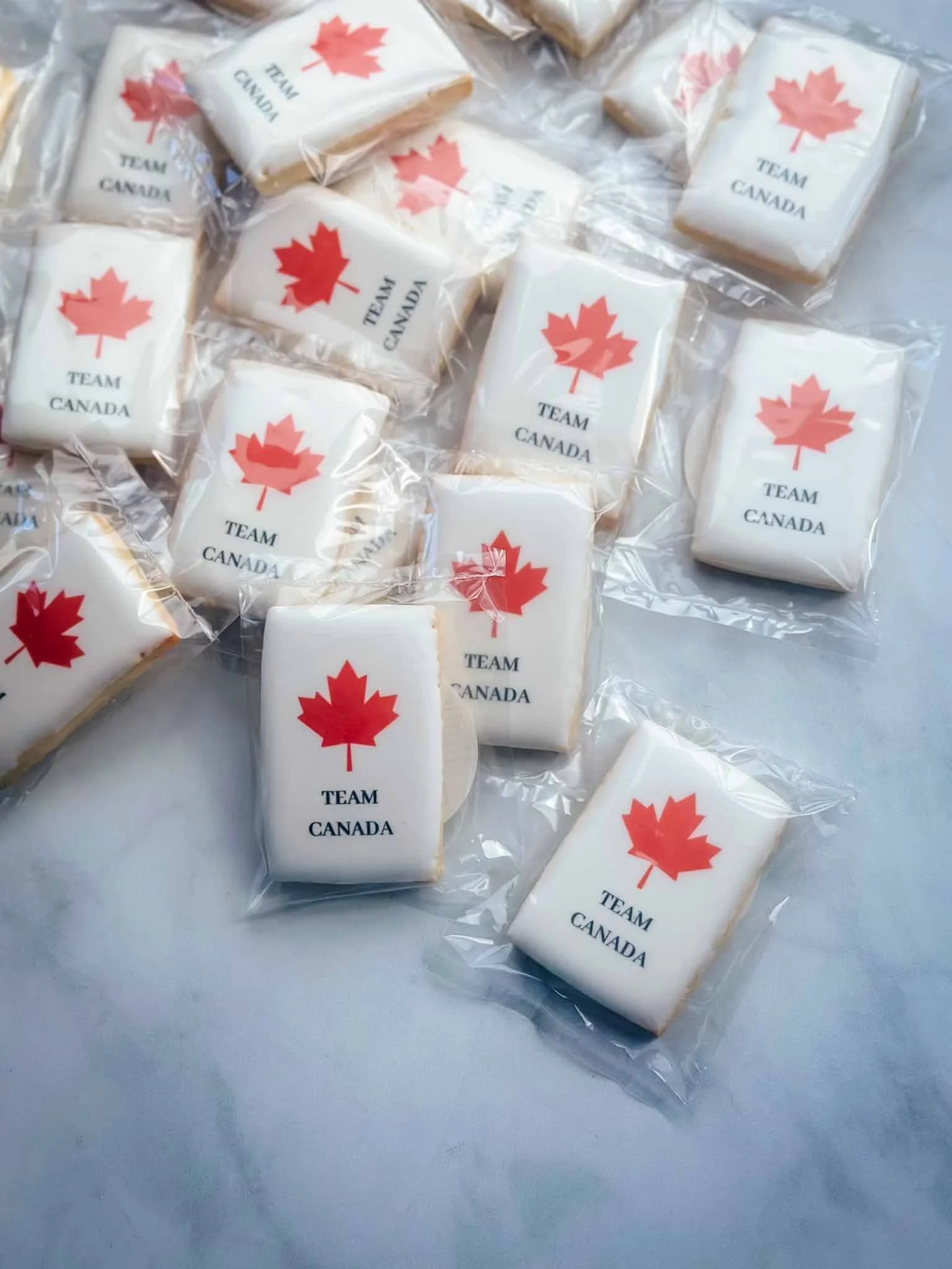 A Worthy Cookie Sugar Cookies medium size rectangle with team canada maple leaf printed iage.jpg