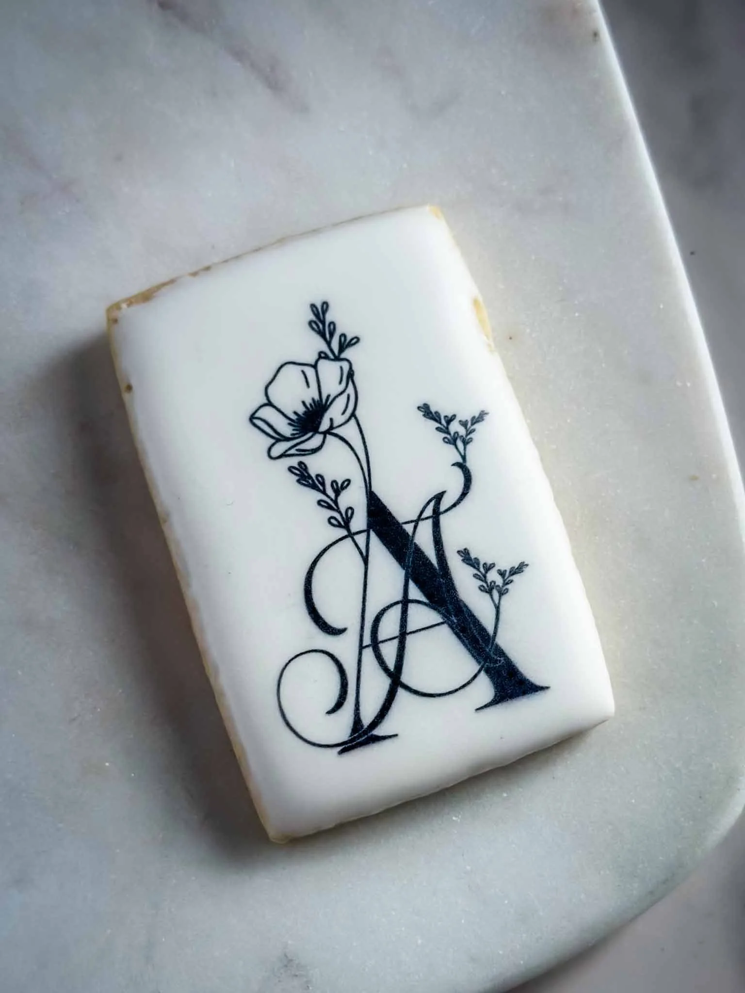 A Worthy Cookie Custom Sugar Cookie wedding monogram black rectangle medium.jpg