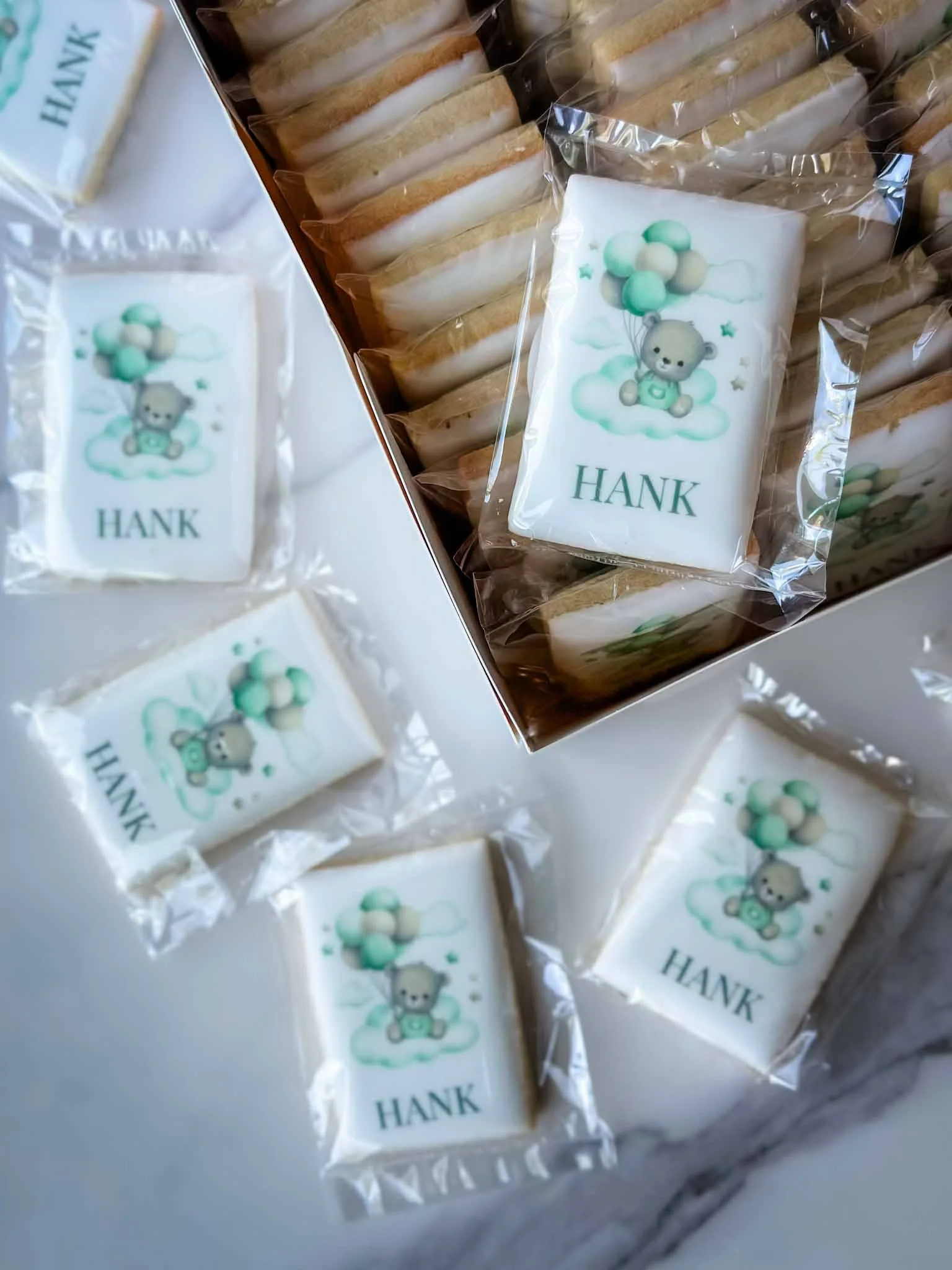 A Worthy Cookie Custom Sugar Cookies for baby shower sage green elephant boy theme medium rectangle.jpg