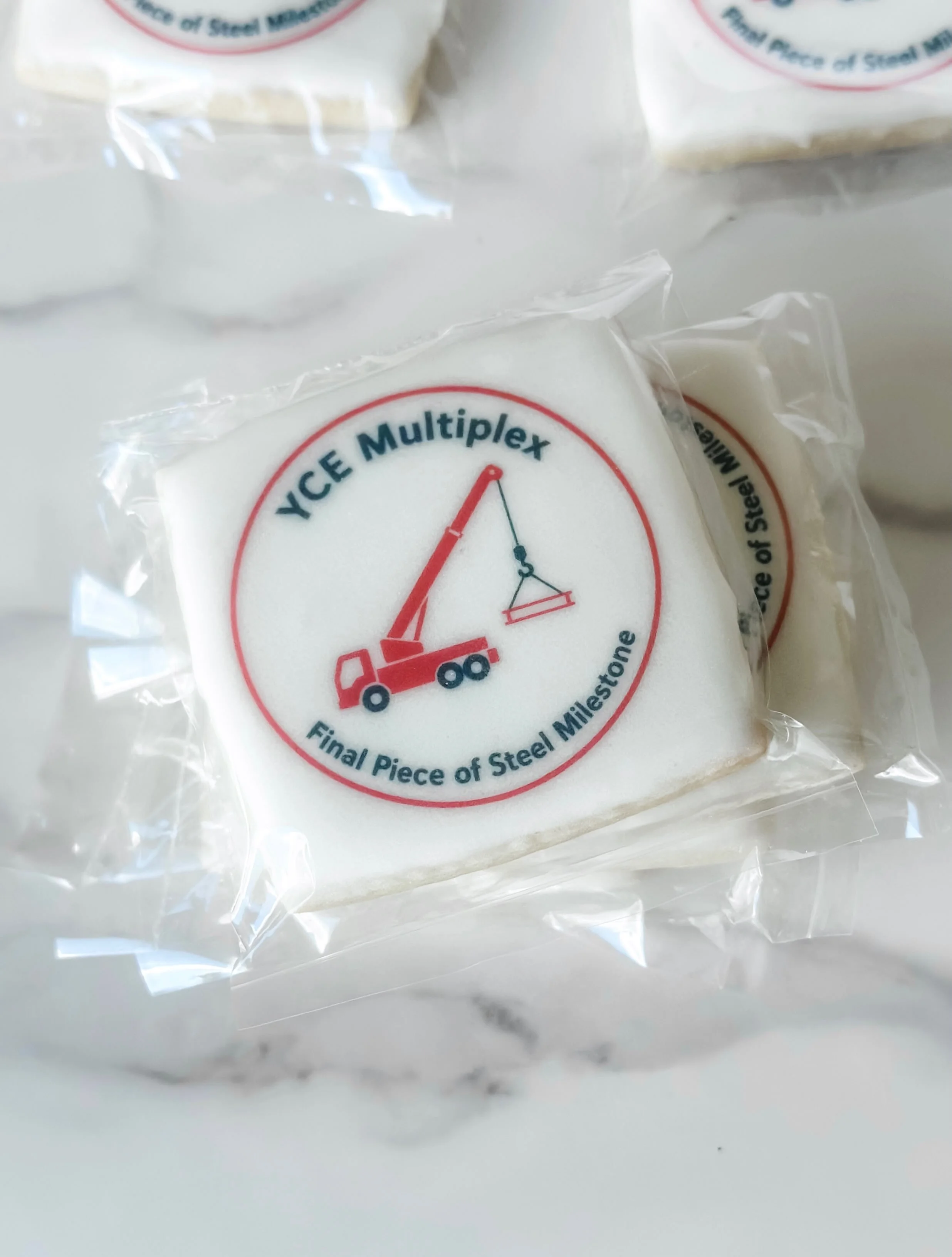 Celebrating milestones, one custom cookie at a time.

Branded sugar cookies created for @clarkbuilders to recognize one of their recent projects.

#BrandedCookies #LogoCookies #CorporateGifting #EdmontonBakery #AWorthyCookie