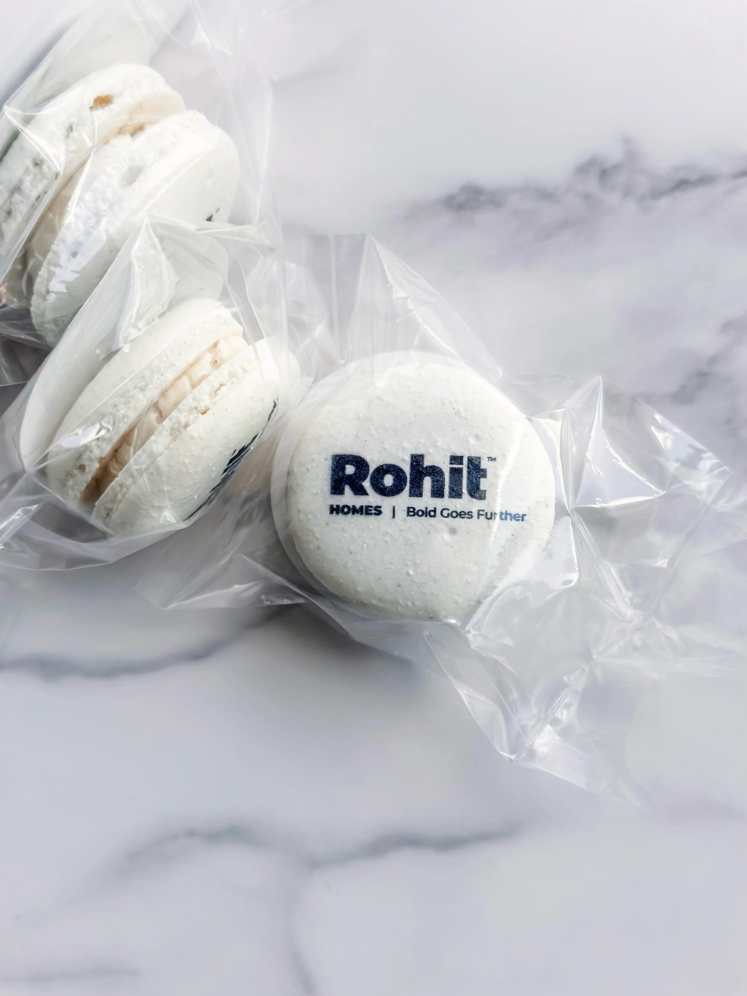 Custom branded macarons created for @rohit_homes 

Thank you for trusting us to be part of your event!

#BrandedMacarons #CorporateEvents #CorporateGifting #EdmontonBakery #AWorthyCookie