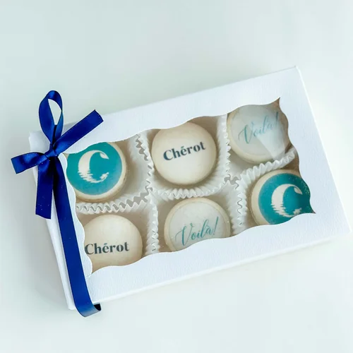 Branded Custom Cookies & Desserts with Business Logos for Corporate Gifting & Business Meetings