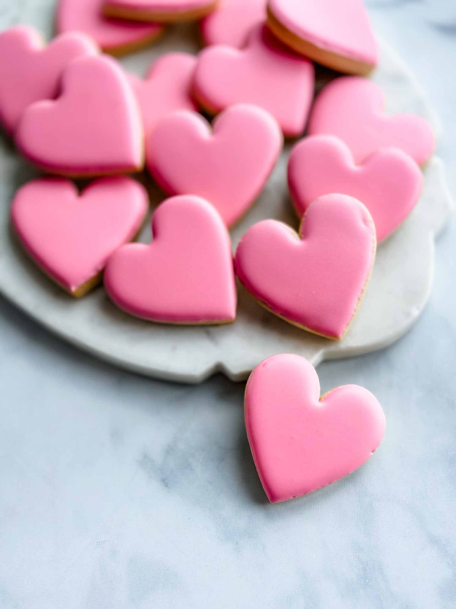 A Worthy Cookie just iced pink heart sugar cookies.jpg