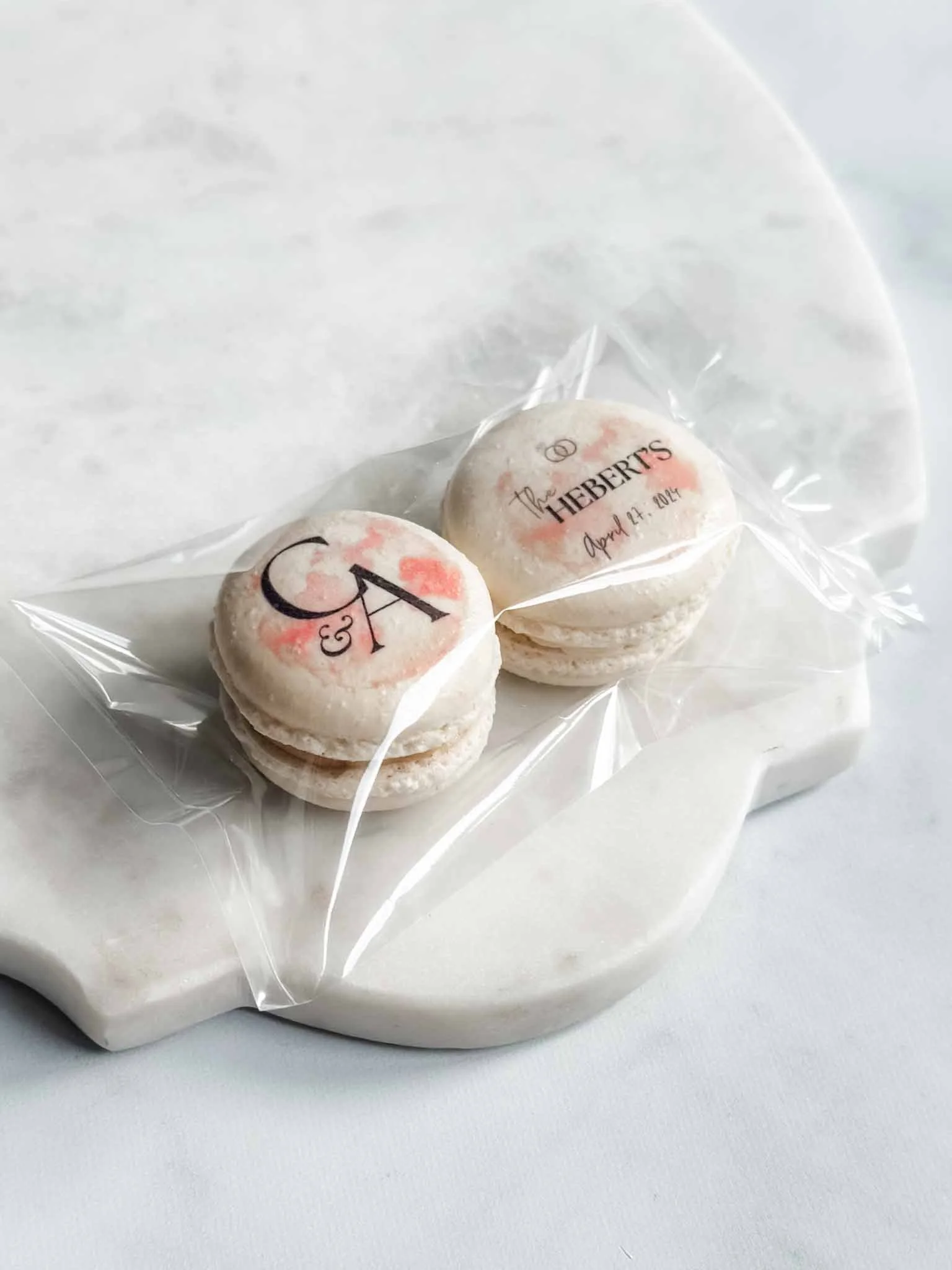 A Worthy Cookie wedding initials macaron double pack bagged for wedding favours.jpg