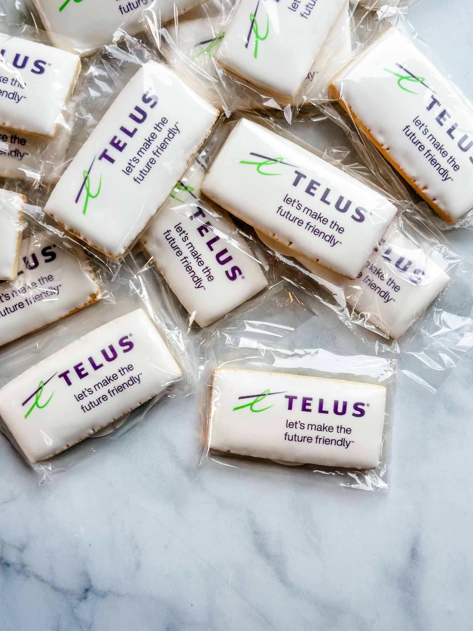 A Worthy Cookie rectangle sugar cookies with telecommunications log.jpg