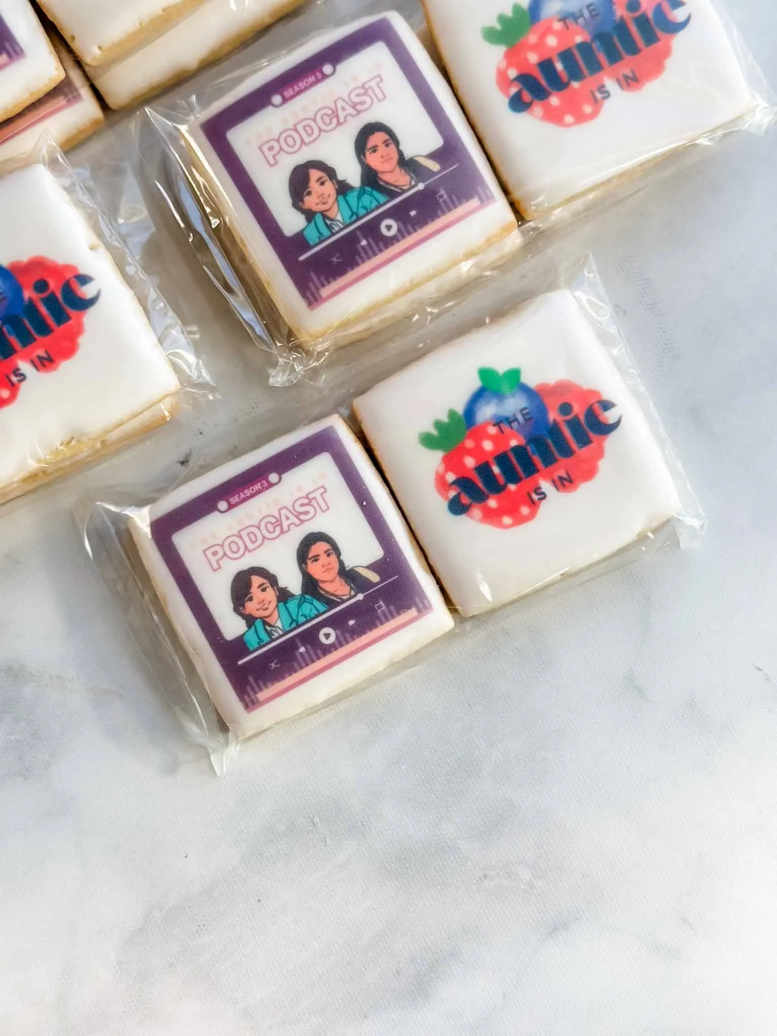 A Worthy Cookie Custom Sugar Cookies double pack medium for podcast anniversary celebration.jpg