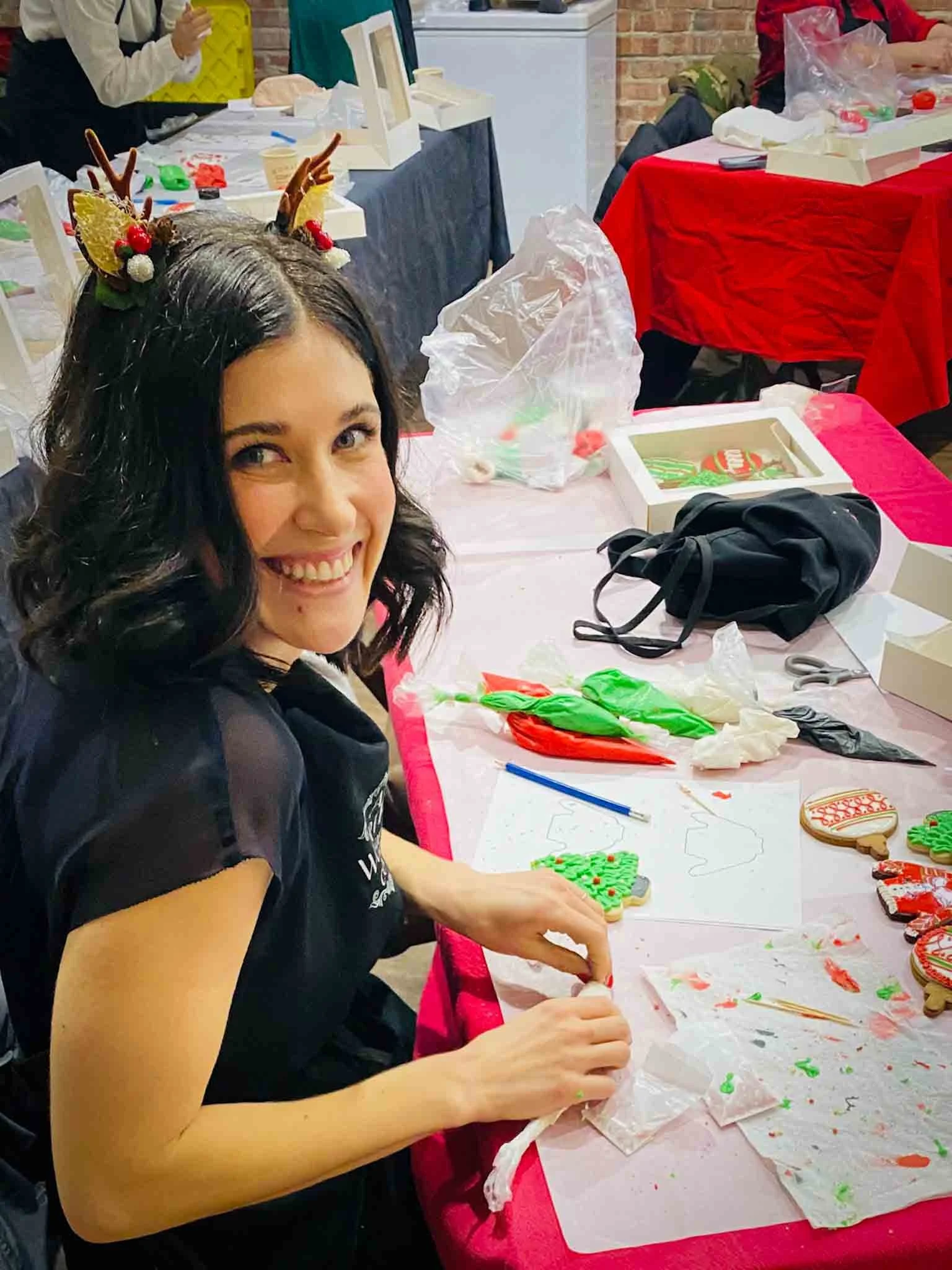 A Worthy Cookie Sugar Cookie decorting class lady smiling.jpg