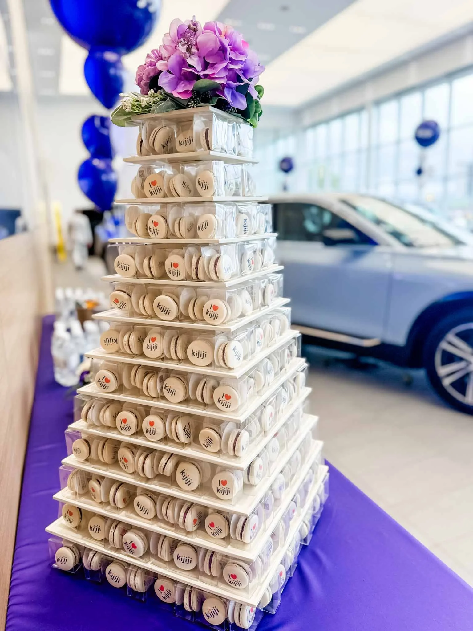A Worthy Cookie car logo macaron tower individually boxed macarons.jpg