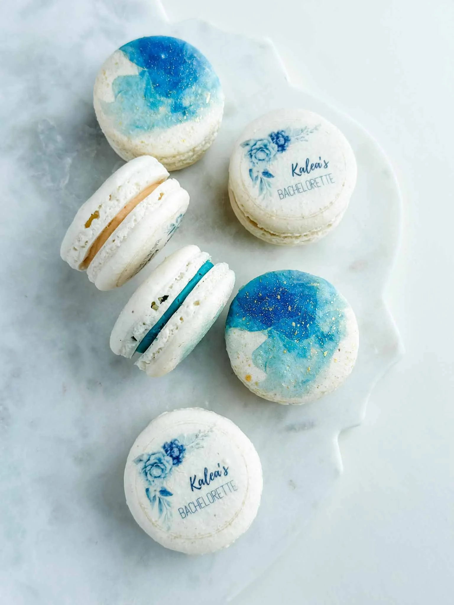 A Worthy Cookie Inc blue bridal shower macarons bulk.jpg