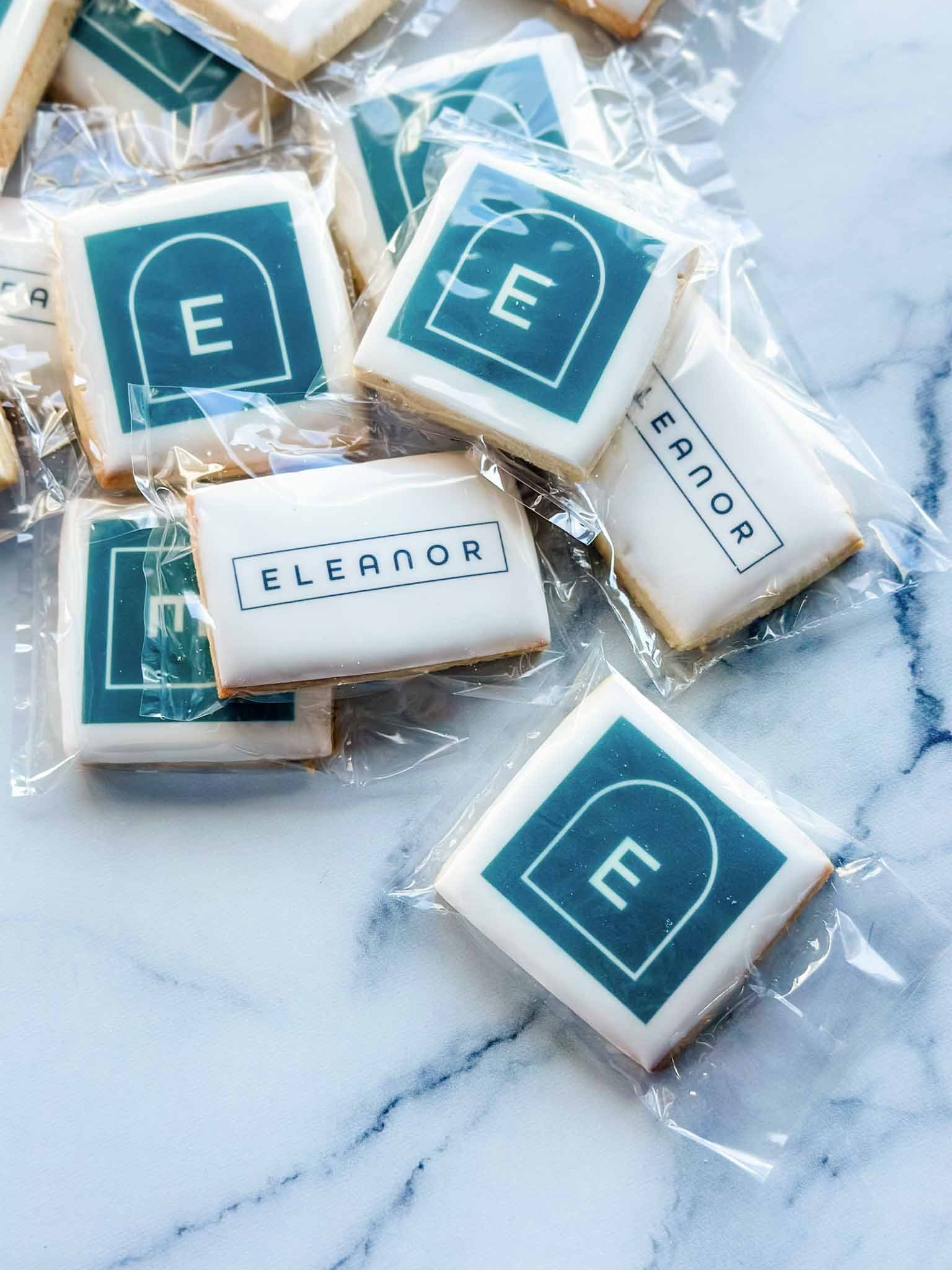 A Worthy Cookie square and rectangle log sugar cookies green logo property development.jpg