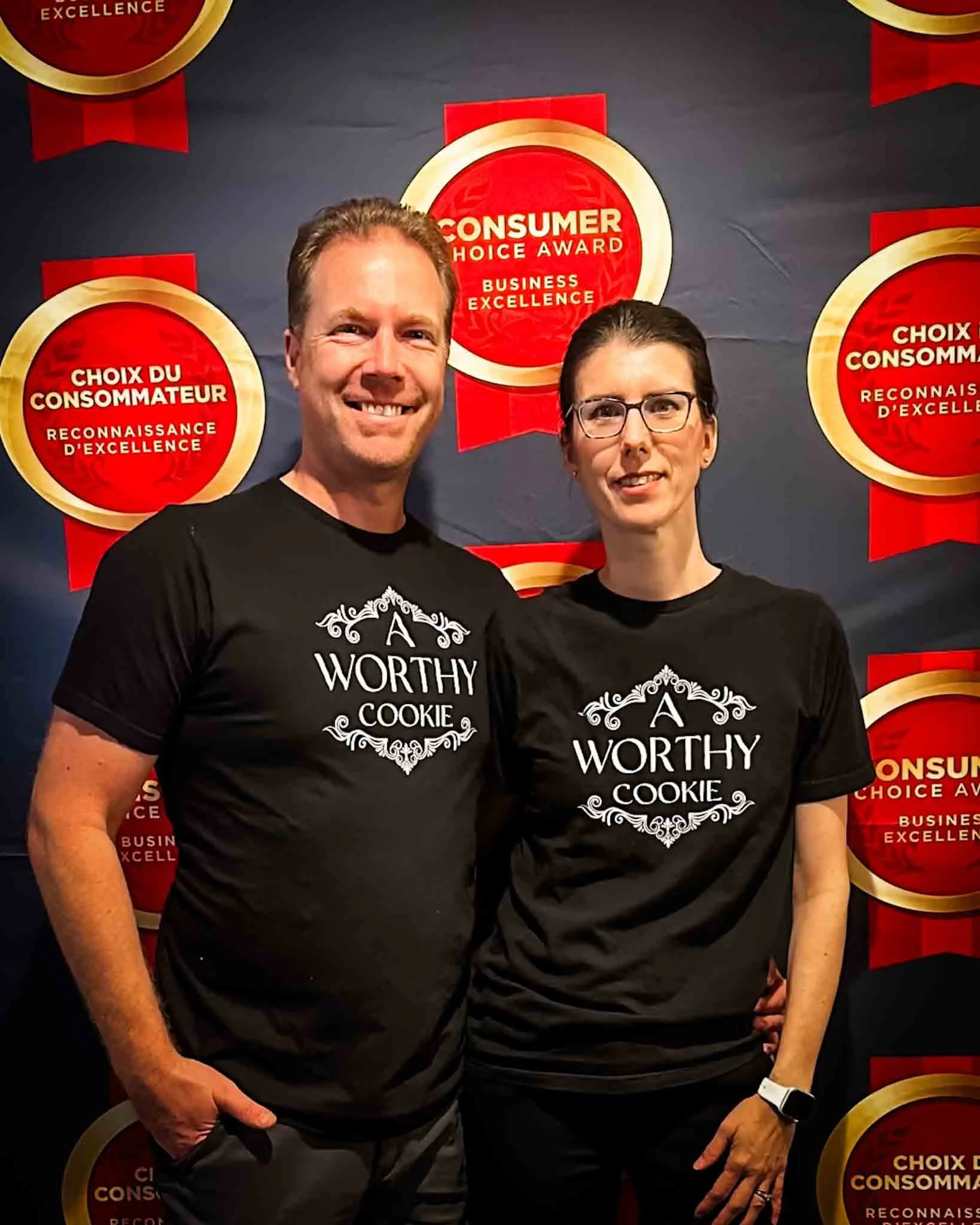 A Worthy Cookie Richard and Maria at consumer choice awards.jpg