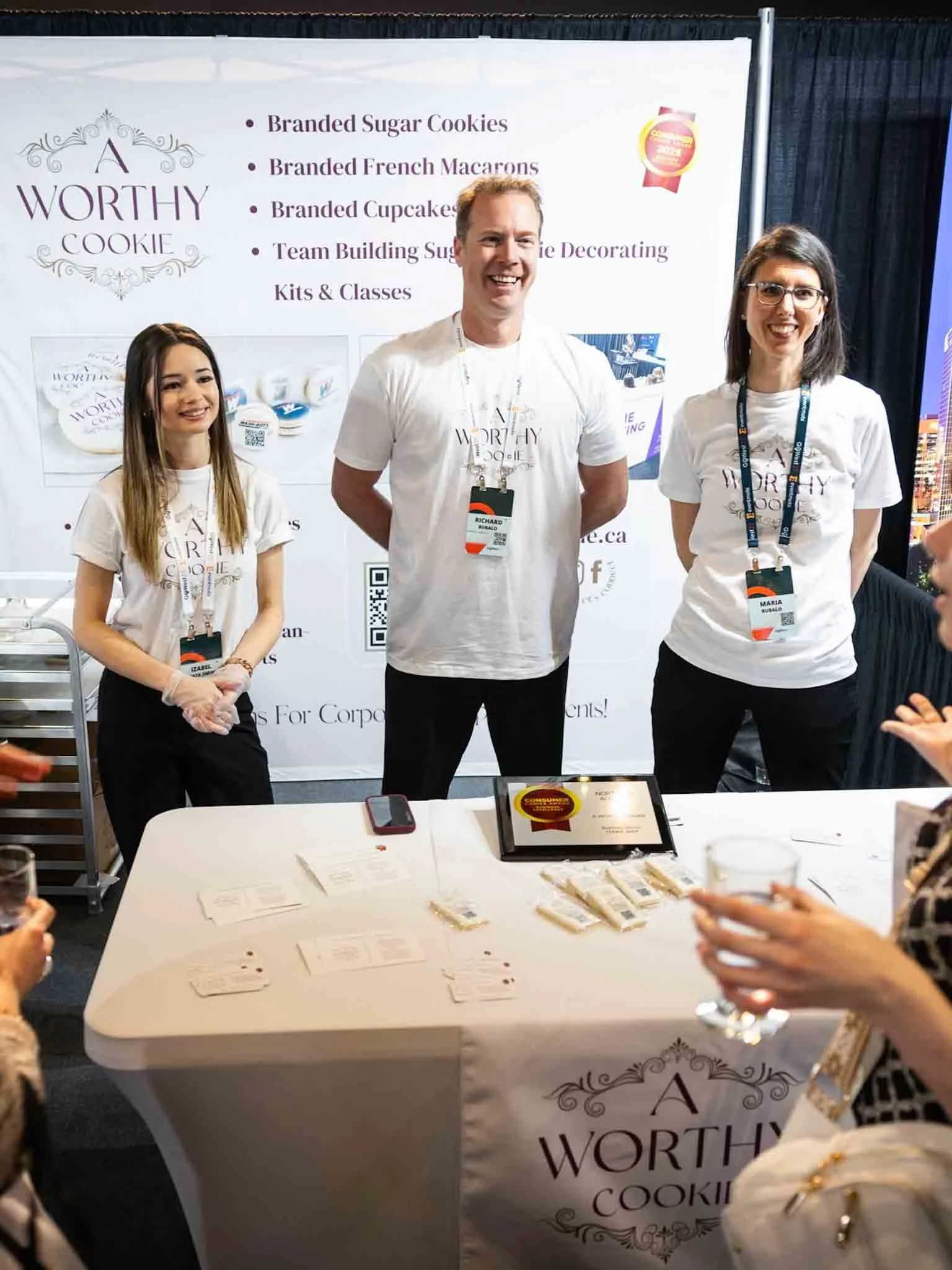 A Worthy Cookie team talking to customers.jpg