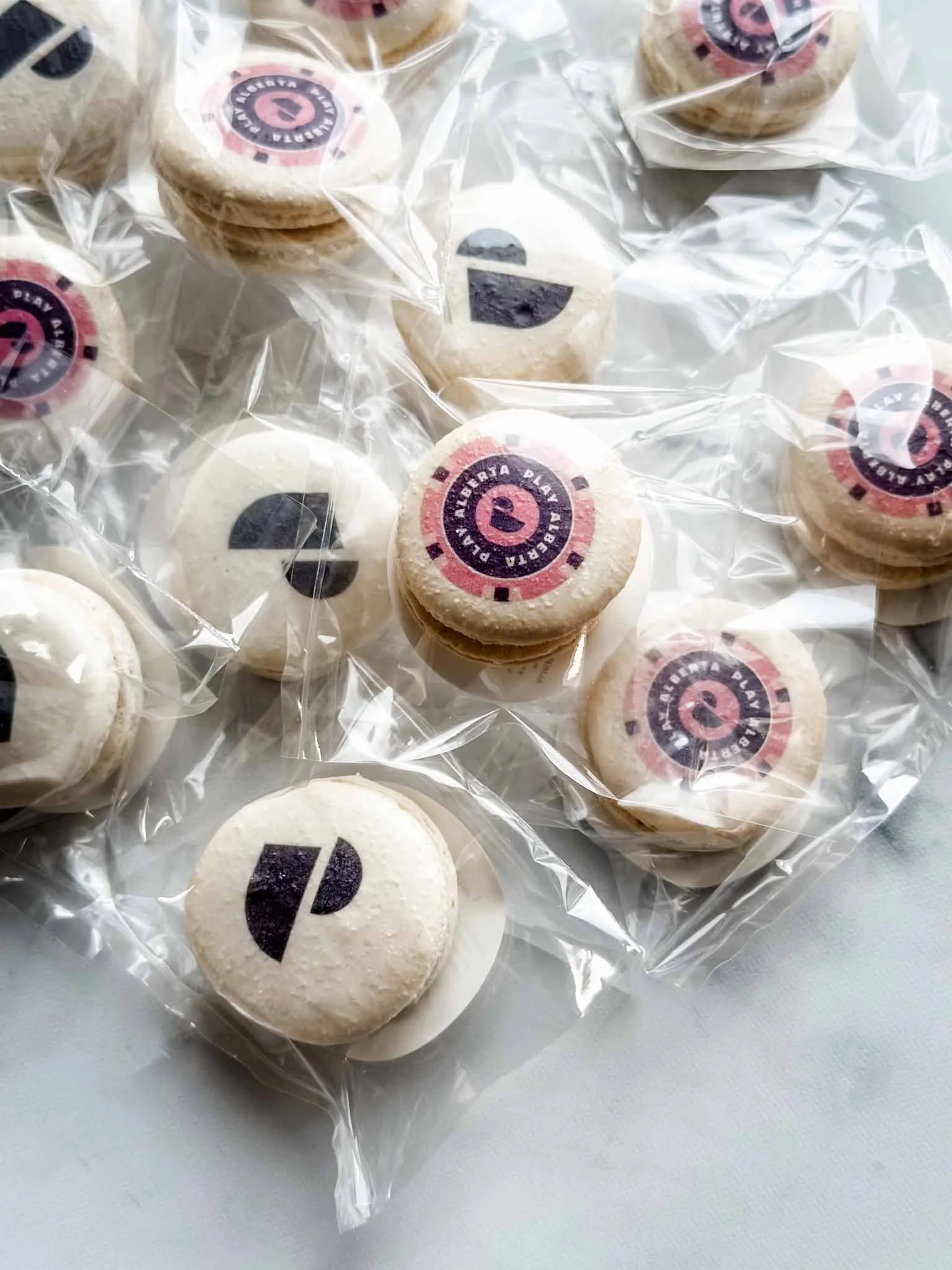 A Worthy Cookie custom logo macarons individually bagged gaming company.jpg