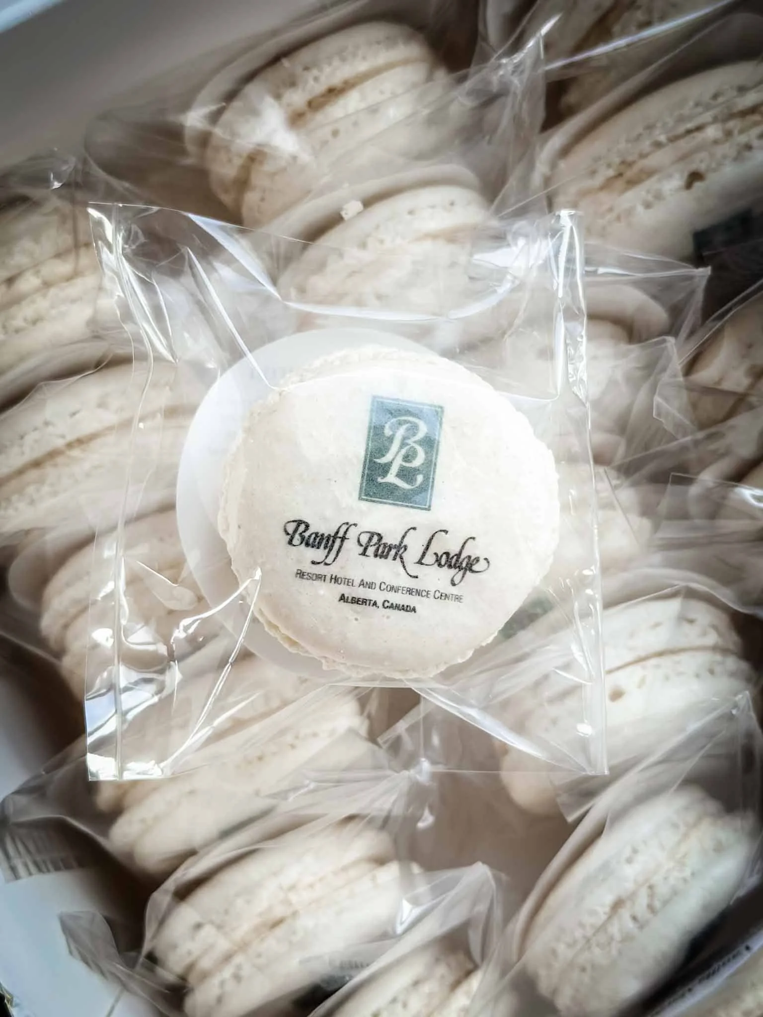 A Worthy cookie branded macarons with hotel logo individually bagged.jpg