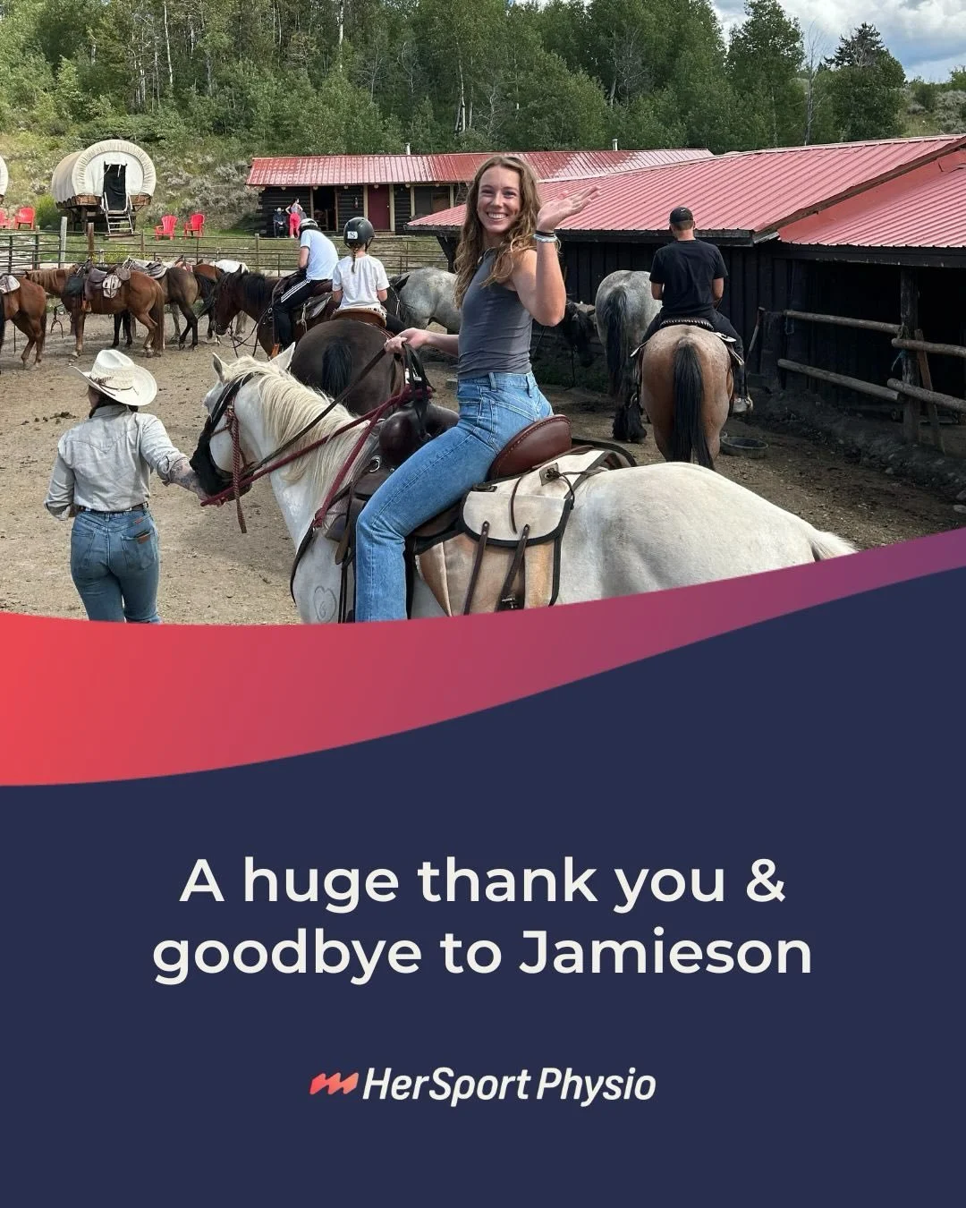 Today we say goodbye to Jamieson @jamieson_physio  our awesome physio, who is moving out west for her next adventure. 

For the last two years, Jamieson has been a huge part of HerSport Physio and we&rsquo;re going miss her a lot. 

She&rsquo;s led o