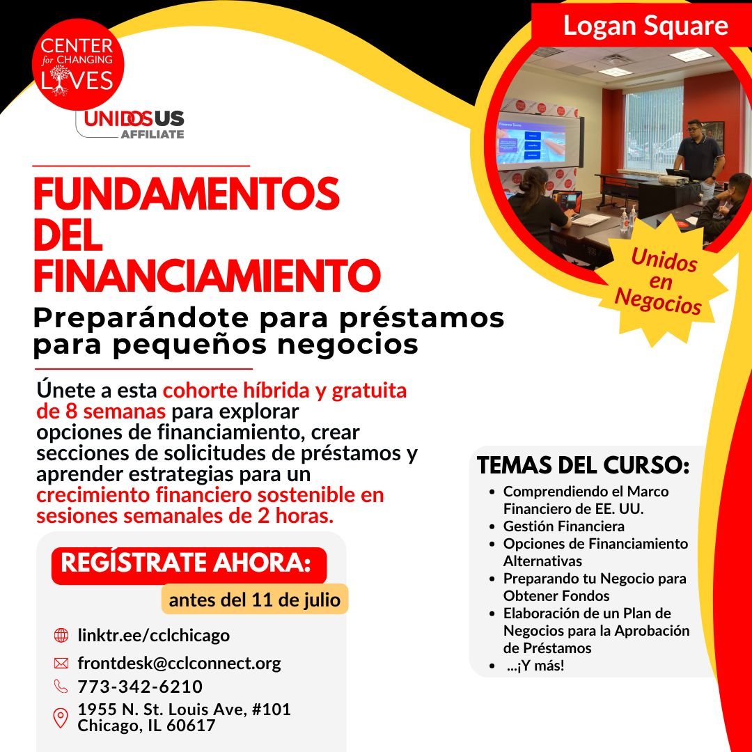 🌟 Fundamentos del Financiamiento 🌟
Prepárate para préstamos para pequeños negocios 💼💰
📣 ¡Emprendedores! ¡La fecha límite se acerca!
Únete a esta cohorte híbrida y gratuita de 8 semanas para