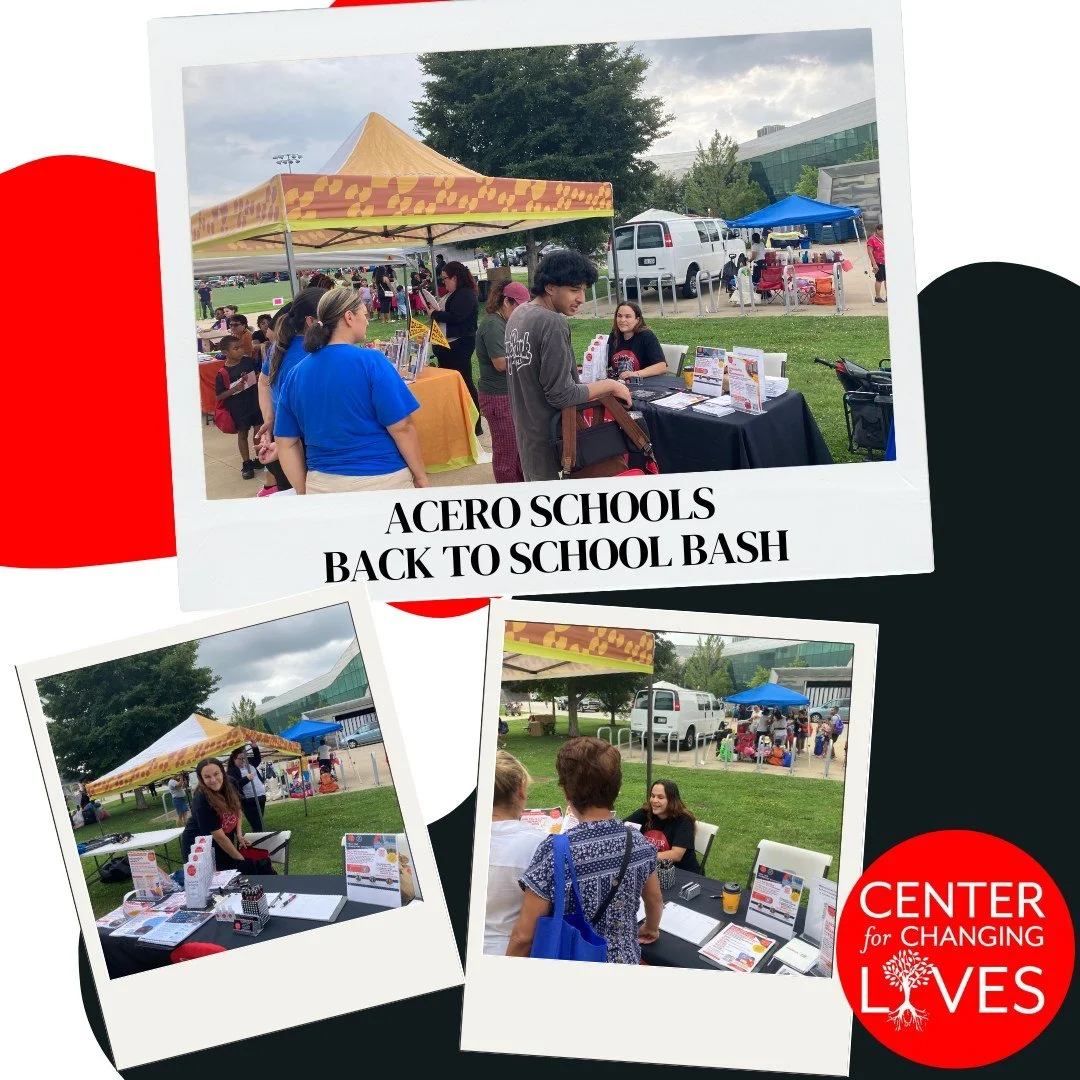 🎒📚 We were thrilled to have a table at @aceroschools Back to School Bash!
Center for Changing Lives had the honor of sharing resources with families as they got ready for the new school year.
A big shoutout and thank you to Emma for representing C