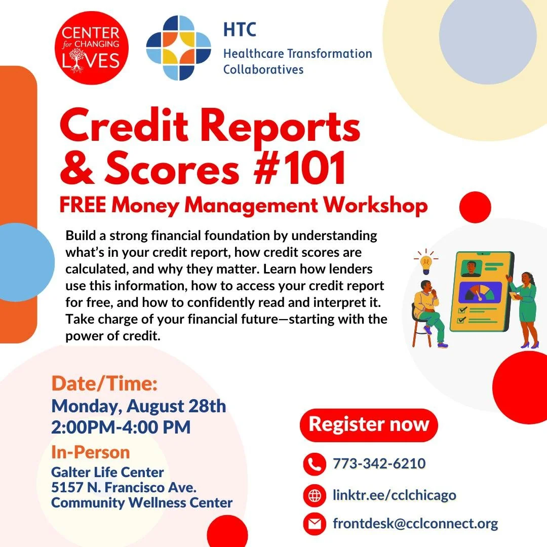 📊 Credit Reports & Scores #101
Build a strong financial foundation by understanding what’s in your credit report, how credit scores are calculated, and why they matter.
We’ll cover how to:
✅ Access your credit report for free
✅ Unde
