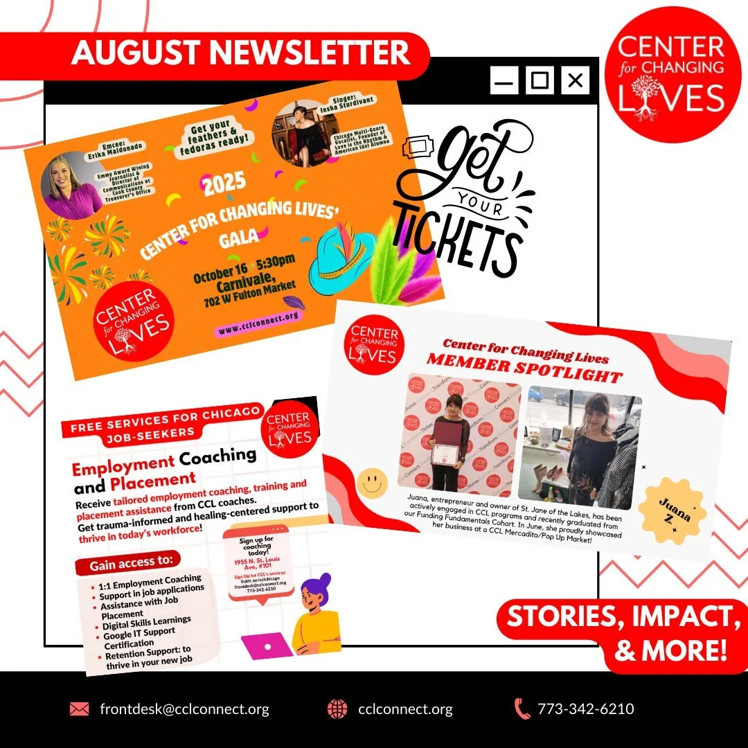 Your CCL August Newsletter is here!
📊 Check In with CCL! |
🌟 Juana’s Entrepreneurial Journey |
🎉 2025 Gala-Early Bird Tickets Here 🪶|
🙏🏾And, more!
👀Check out our newsletter & ✍🏾sign up for the list serve at link in bio.