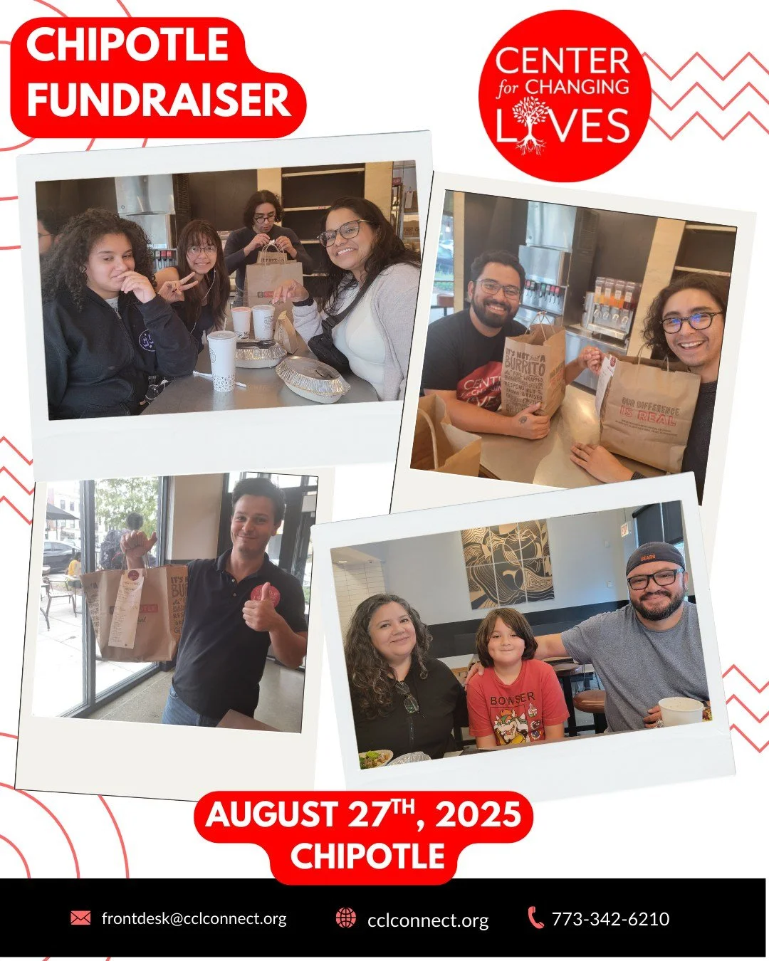 🌯💛 Huge thanks to everyone who came out to our Chipotle fundraiser! Your support helps us continue building financial opportunity and economic mobility for our community. 🙌✨
Want to make an impact too? You can host your own fundraising event for