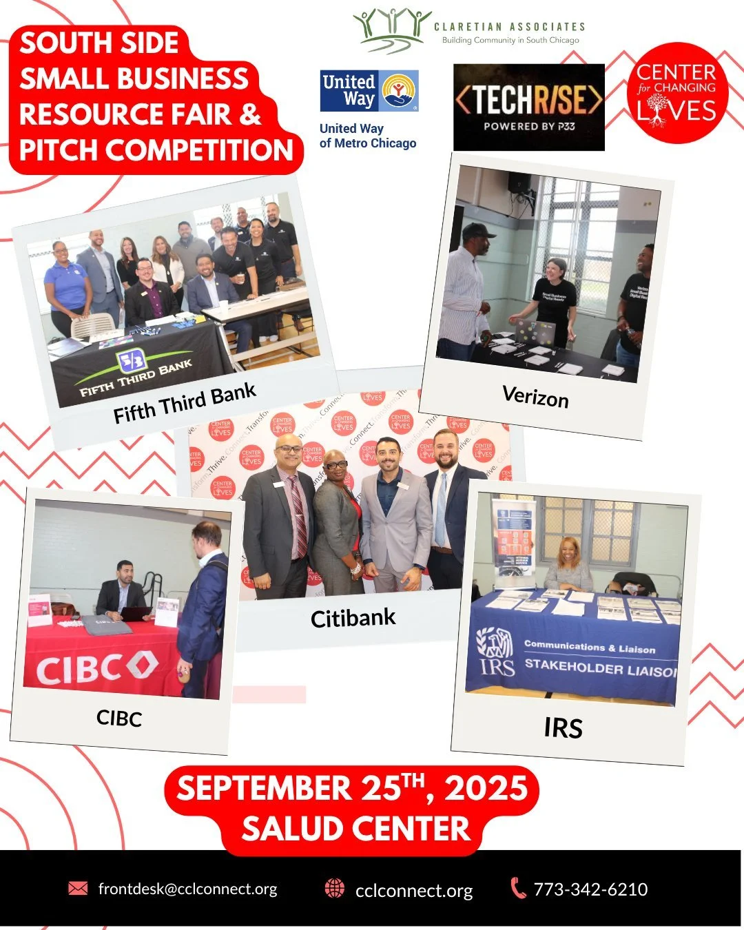 🌟 A huge THANK YOU to all our incredible vendor partners who made the Southside Small Business Fair such a success! 🙌
We loved connecting local entrepreneurs with valuable resources and expert guidance from:
🧾 Internal Revenue Service (IRS)
👩&zw