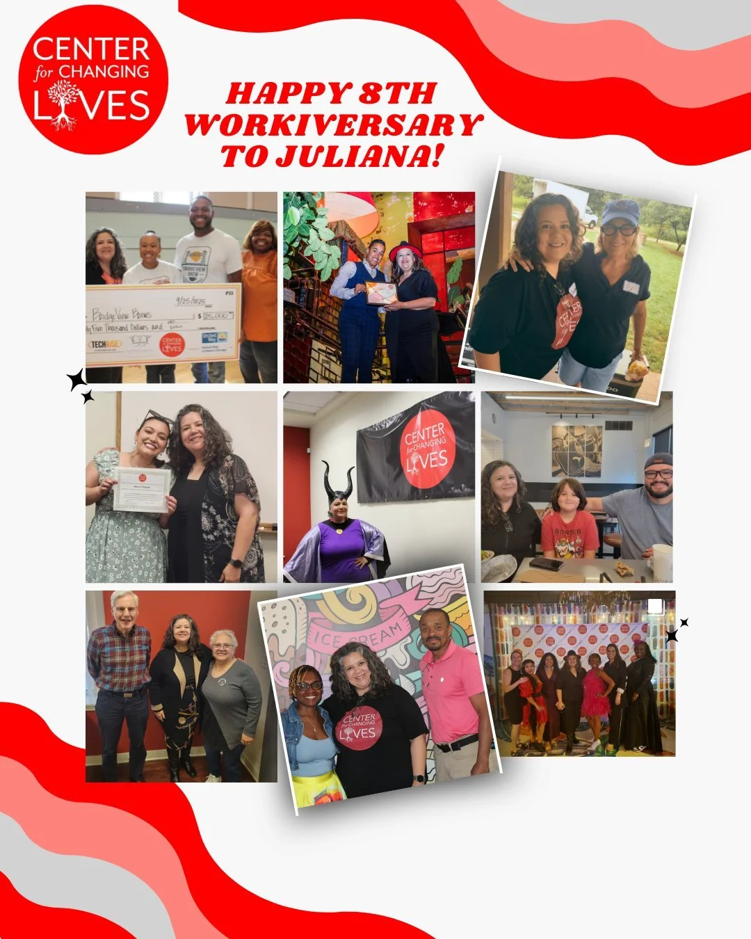 🎉 Happy 8 Year Workiversary to our President and CEO, Juliana Gonzalez-Crussi. &iexcl;Feliz aniversario laboral de 8 a&ntilde;os! 🎉

On December 4th we celebrated 8 years of Juliana&rsquo;s leadership, coraz&oacute;n y compromiso with building a co