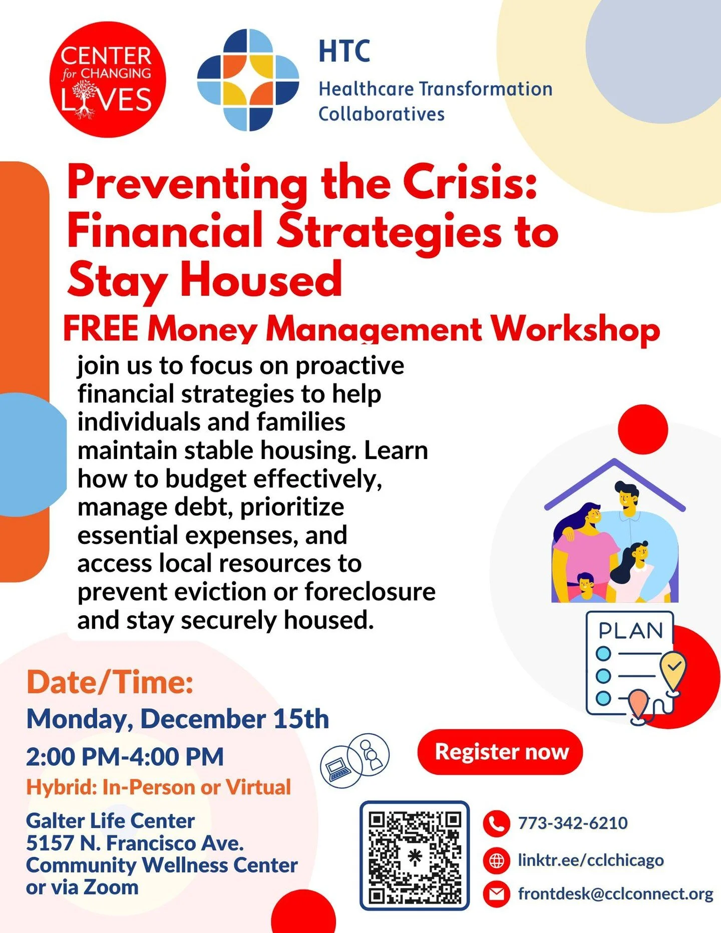 Preventing the Crisis: Financial Strategies to Stay Housed 🏠

Join us to learn proactive strategies to maintain stable housing. Budget effectively, manage debt, prioritize essentials, and access local resources to prevent eviction or foreclosure.

?