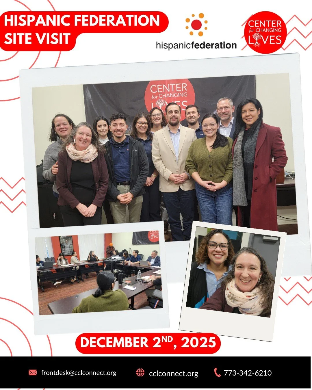 🌟 On December 2nd, we were thrilled to welcome the @hispanic_federation team for a site visit at Center for Changing Lives! As a proud Hand Up Grantee, we had the opportunity to share our work in supporting our community&rsquo;s economic mobility an