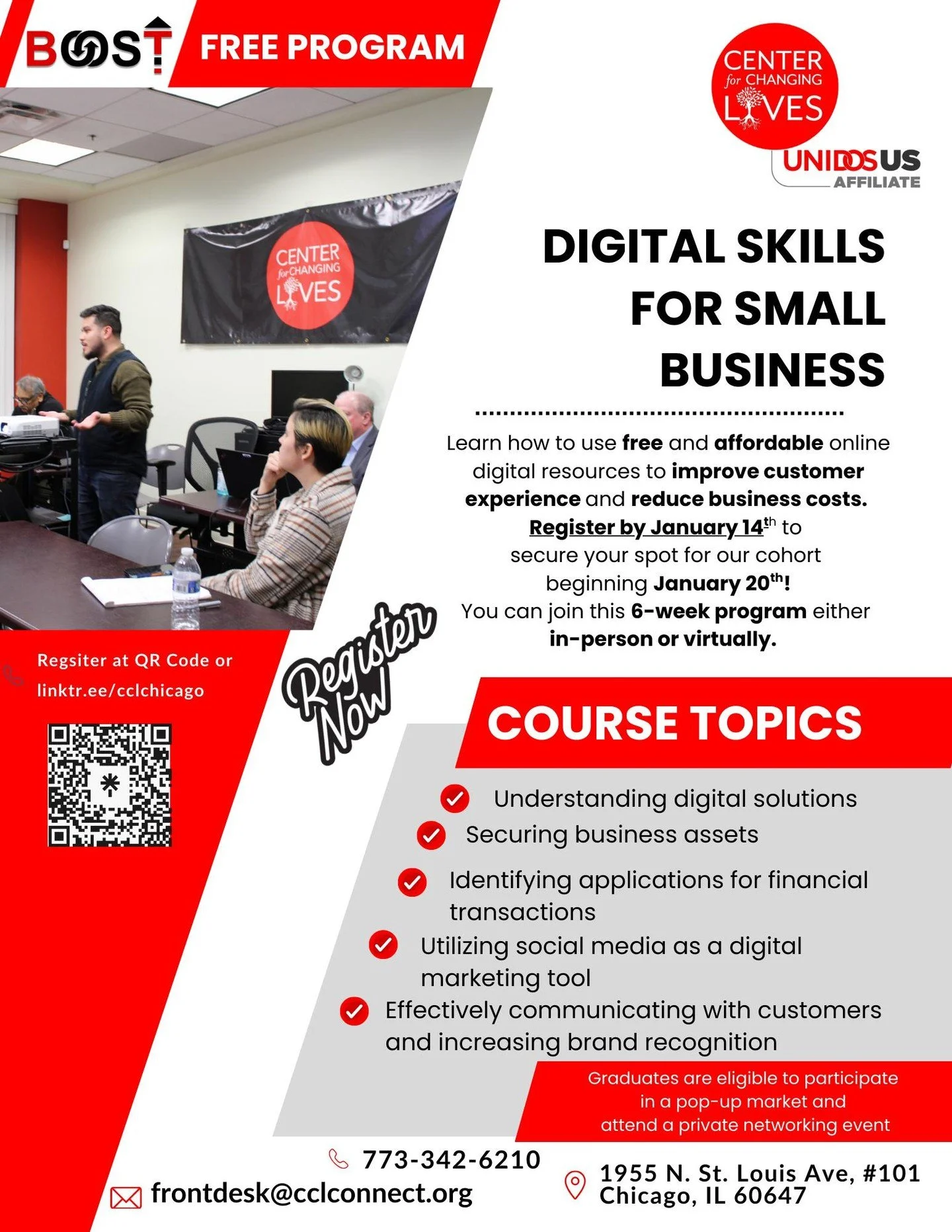 🚀 Hey entrepreneurs! Ready to strengthen your digital skills? There&rsquo;s only ONE MORE WEEK to apply for our first Digital Skills for Small Business cohort of 2026, and we would love to partner with you! 💼✨

📍 Join in person or virtually to lea