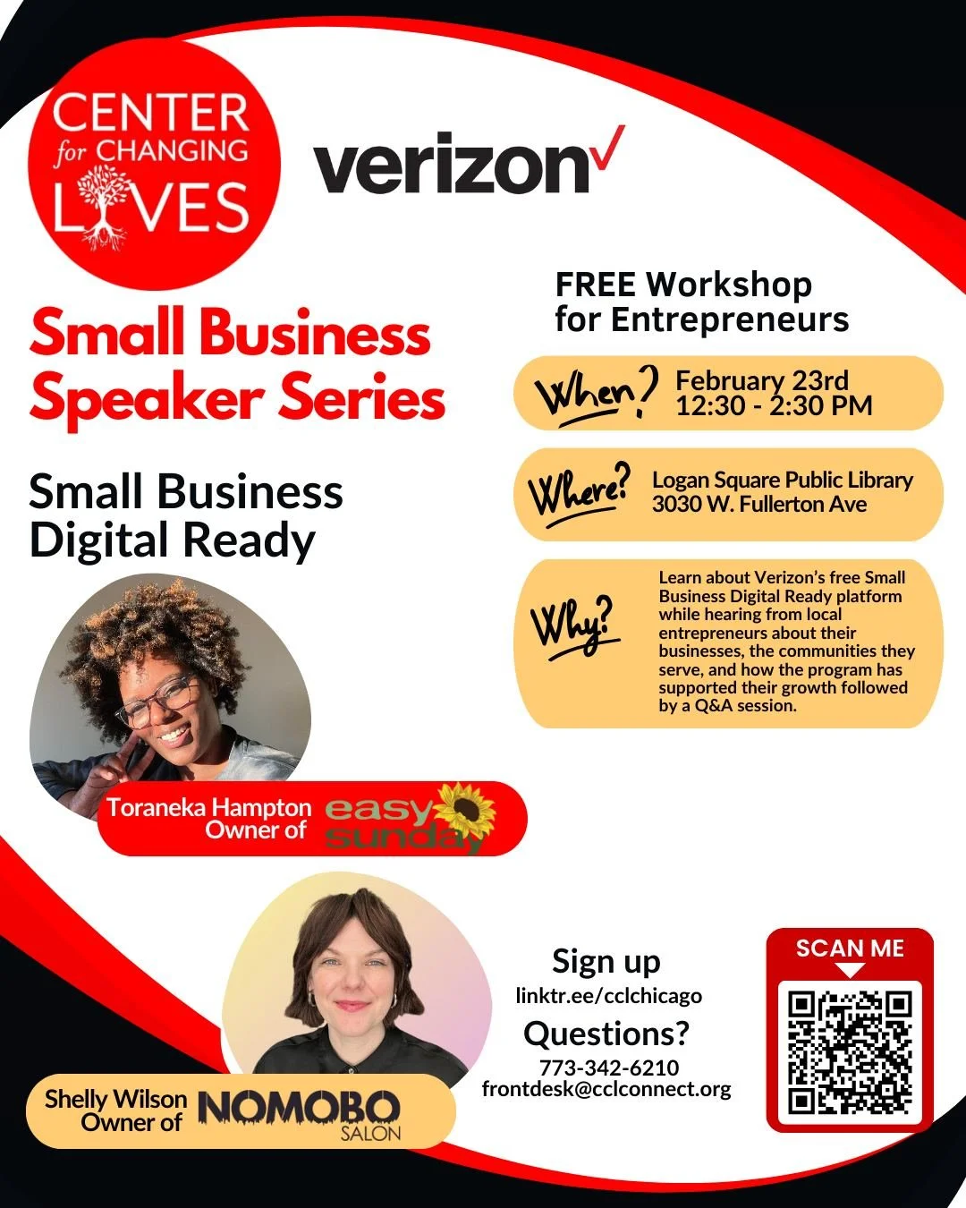📣✨ SAVE THE DATE! Registration is open! ✨📣

Join us for our first Small Business Digital Ready: Small Business Speaker Series of 2026 🚀

Learn about Verizon&rsquo;s FREE Small Business Digital Ready platform for entrepreneurs 💻📈 and hear from lo