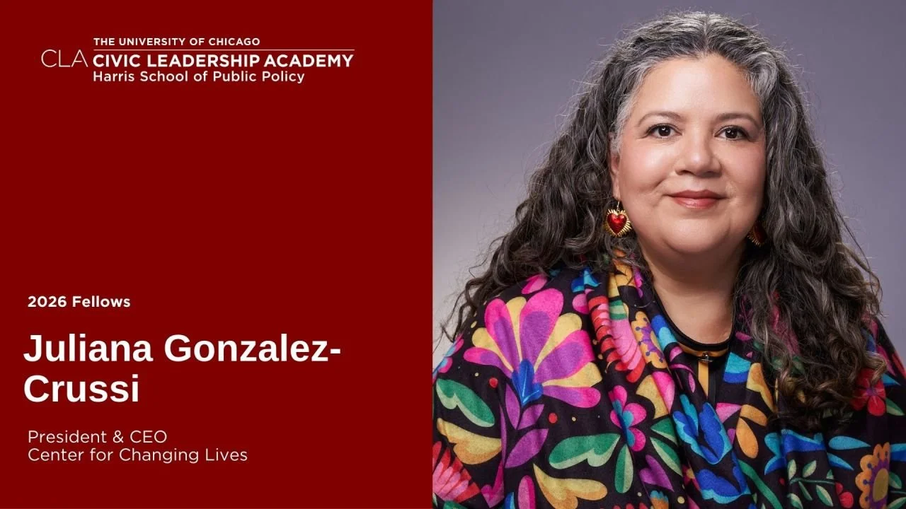 We are pleased to announce that our powerful President &amp; CEO, Juliana Gonzalez-Crussi,  has been selected for the 2026 cohort of the Civic Leadership Academy at the @harrispolicy at the University of Chicago&mdash;an intensive, six-month leadersh