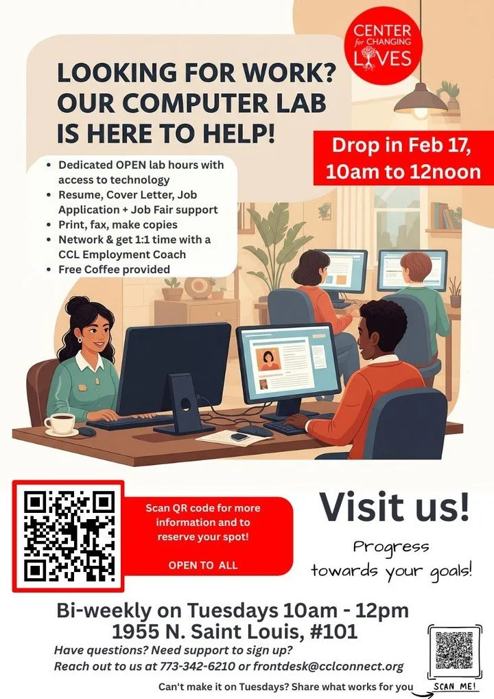 Long weekend got you thinking about a career change? 👀✨
Winter is the perfect time to refocus on your goals and take action. We&rsquo;re here to help you make your next move. ❄️🎯

Need access to a computer and free employment coaching? Join us for 