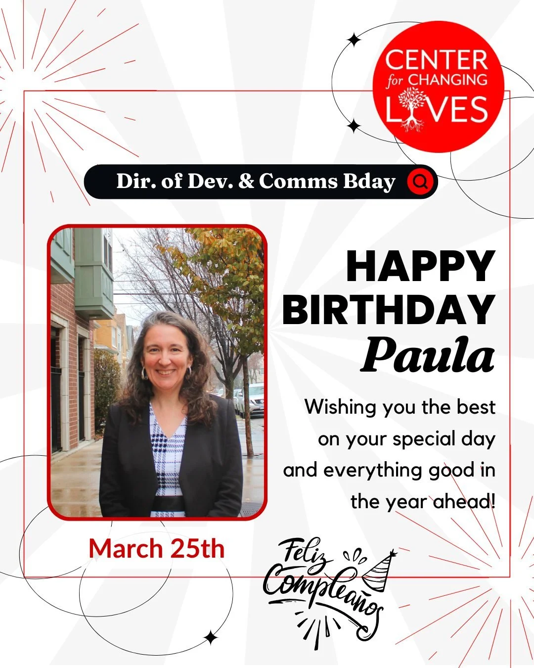 &iexcl;Feliz cumplea&ntilde;os to our incredible Director of Development &amp; Communications, Paula! 🥳♈🔥

Your leadership, vision, and relationship-building magic are such a gift to CCL. The passion and dedication you bring to our mission every si