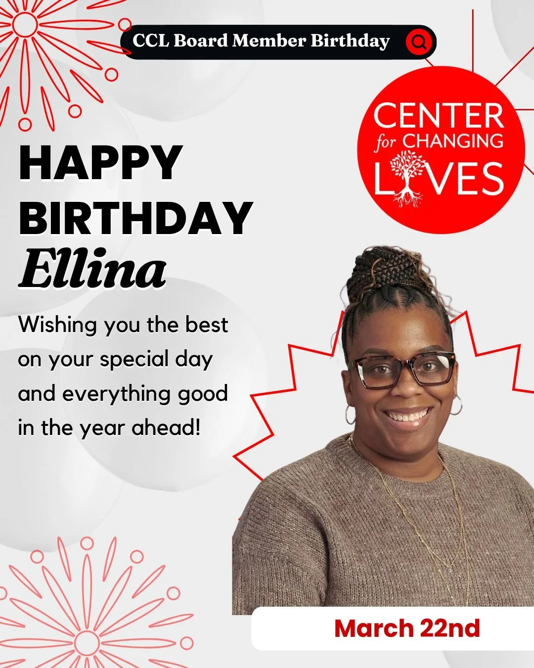 Happy (belated!) birthday to our incredible Board Member, Ellina! 🎉

While your special day was March 22nd and we&rsquo;re sneaking this in at the tail end of Women&rsquo;s History Month, the truth is we celebrate you all the time.

As a Board Membe