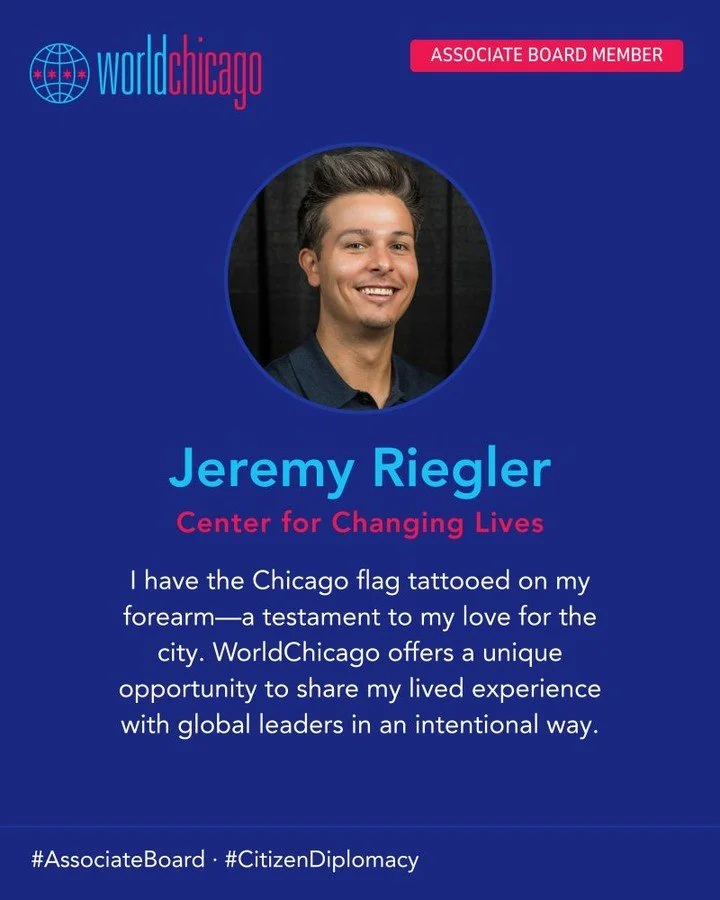 🌍 We&rsquo;re proud to celebrate Jeremy Riegler, our Director of Small Business EEC at Center for Changing Lives, on his appointment to the inaugural Associate Board of @worldchicago

At Center for Changing Lives, we see firsthand how Jeremy leads o