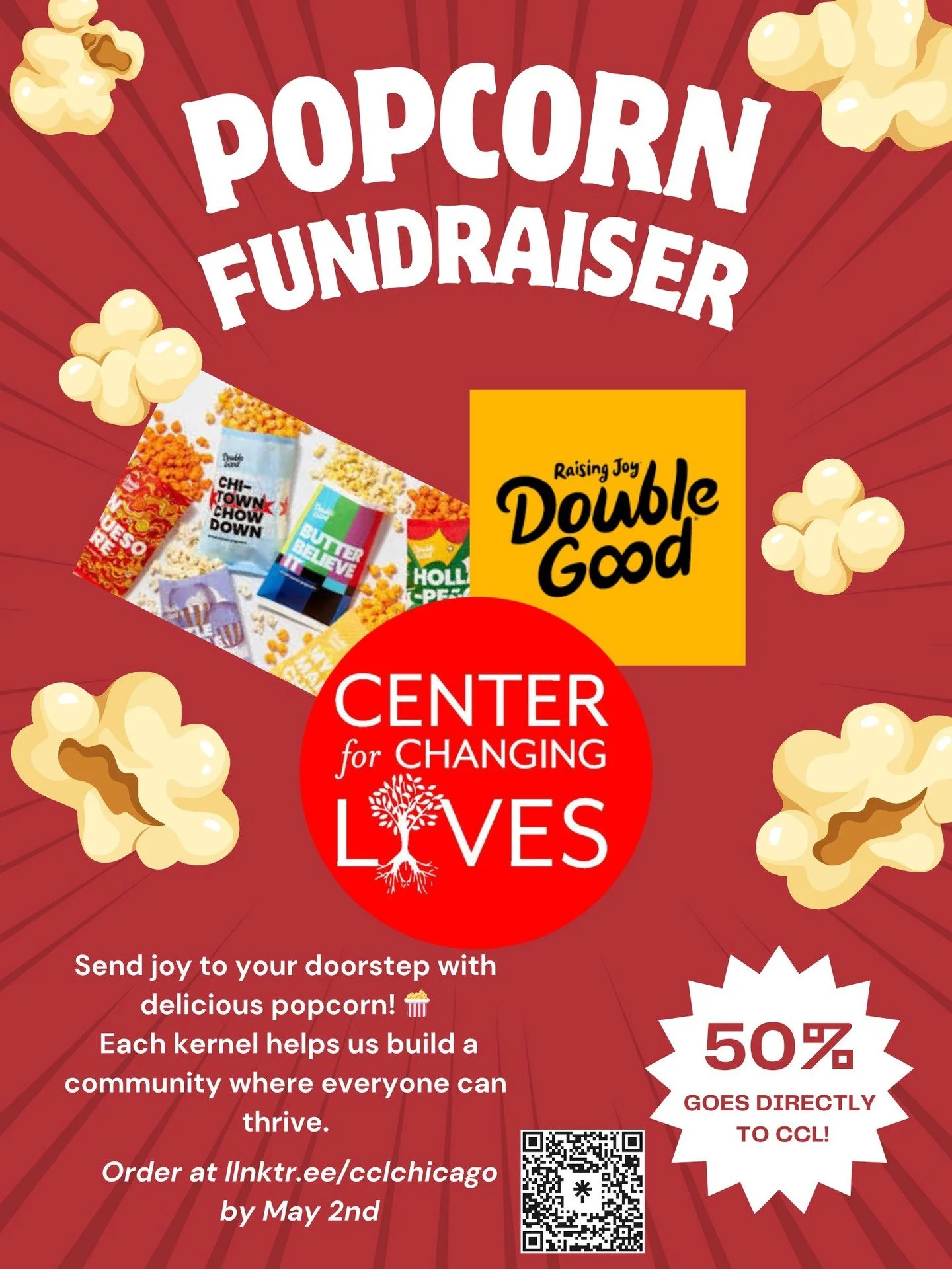 Popcorn that gives back? Yes please. 🍿
Send joy to your doorstep and help build a community where everyone can thrive.

When you order, you are supporting neighbors as they work toward financial stability, career growth and holistic thriving! 

Orde