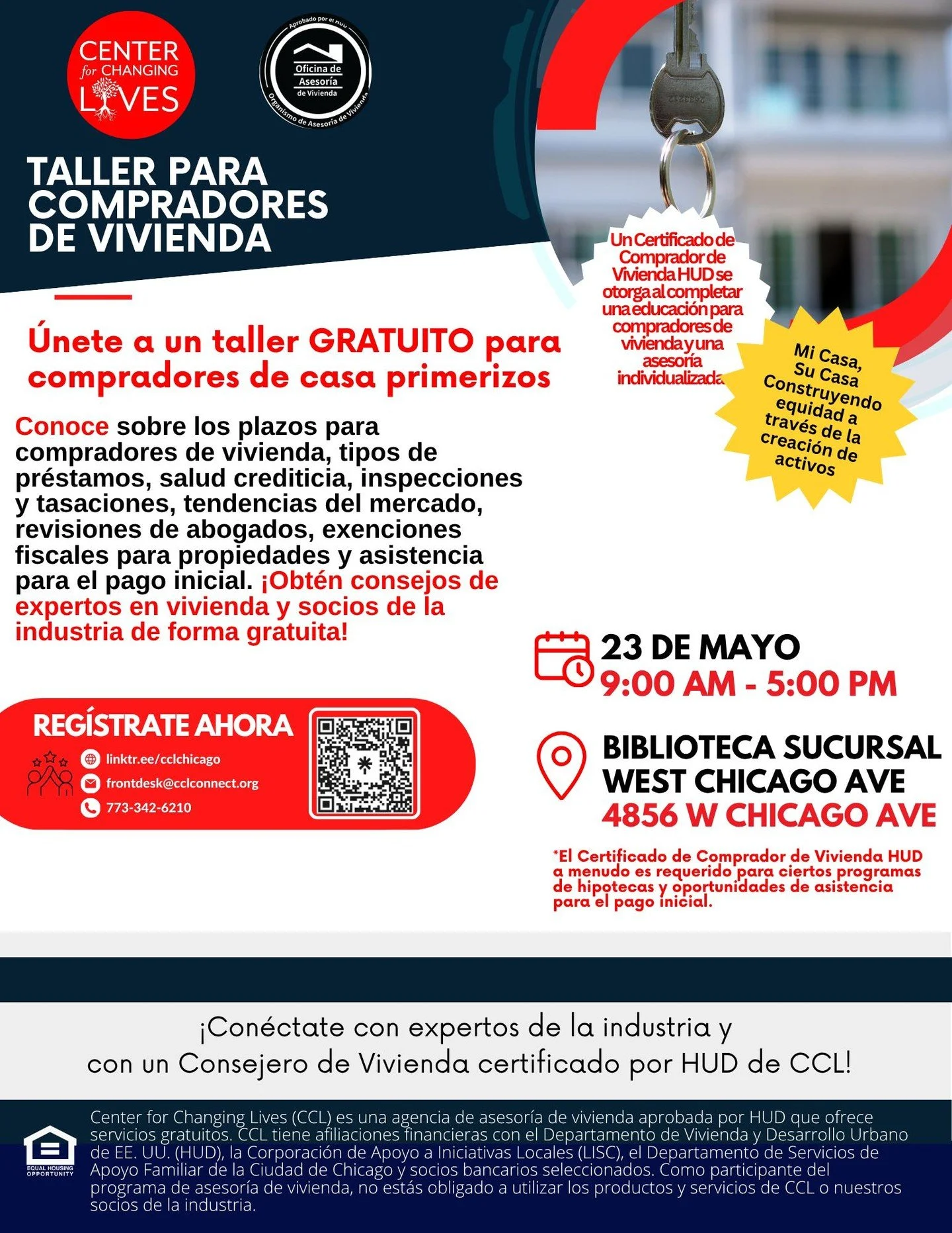 🏡 &iquest;Tienes como meta ser due&ntilde;o/a de tu hogar? &iexcl;Toma esta publicaci&oacute;n como una se&ntilde;al de que s&iacute; es posible!
Nuestros consejeros de vivienda certificados por HUD est&aacute;n aqu&iacute; para guiarte en cada paso