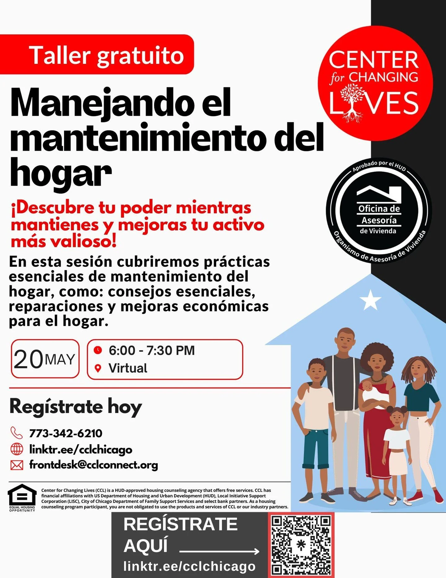 😫 &iquest;Cansado del mantenimiento del hogar que hacer este fin de semana? &iexcl;No tienes que estarlo!

👉🏾 &Uacute;nete a nuestro taller gratuito de Manejando el Mantenimiento del Hogar. Descubre tu propio poder mientras mantienes y mejoras tu 