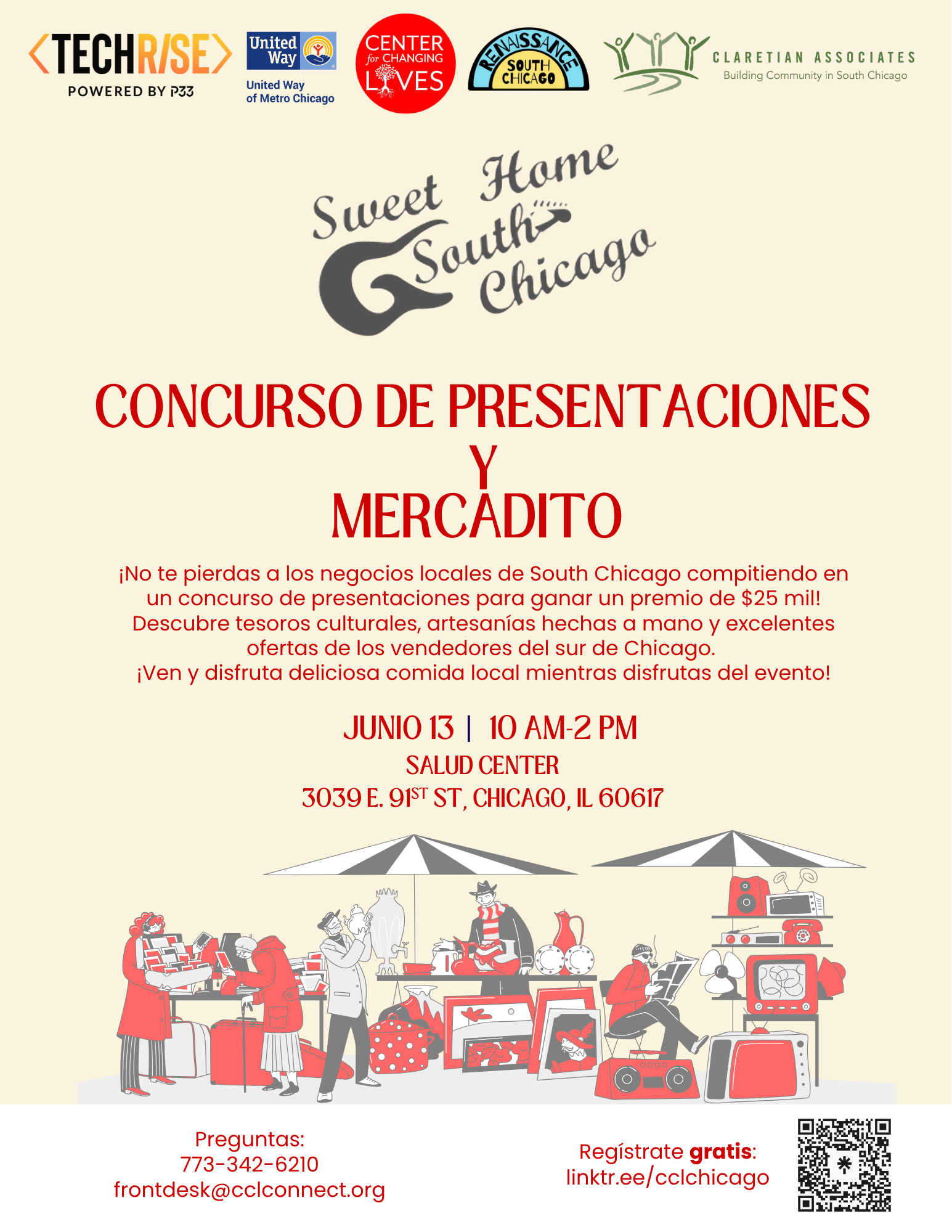 Concurso de Presentaciones y Mercadito: Sweet Home South Chicago - 13 de junio