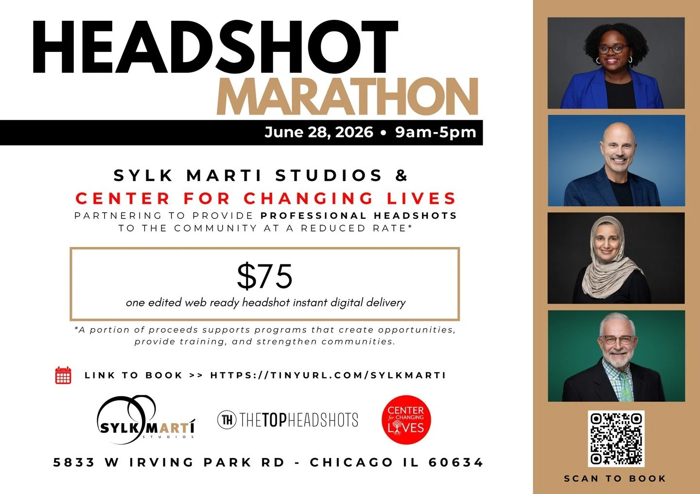 ✨ LOOK THE PART. LAND THE OPPORTUNITY. ✨

Your next opportunity could start with a great first impression!

Join us for a Headshot Marathon with @sylkmartistudios and walk away with a polished, professional headshot perfect for LinkedIn, resumes, bus