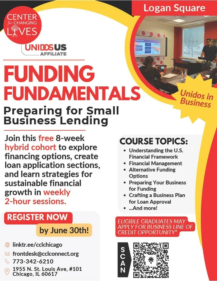 ✨Hey you entrepreneurs! Another Funding Fundamentals cohort is starting soon!! 🔥
CCL is here to support you as you position your business for funding!💼
Sign up to join our FREE 8 week Funding Fundamentals Cohort and get prepared for small business 