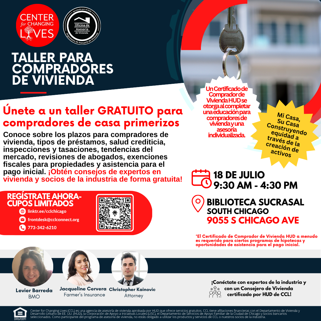 Taller para Compradores de Vivienda por Primera Vez (Inscripciones Cerradas)