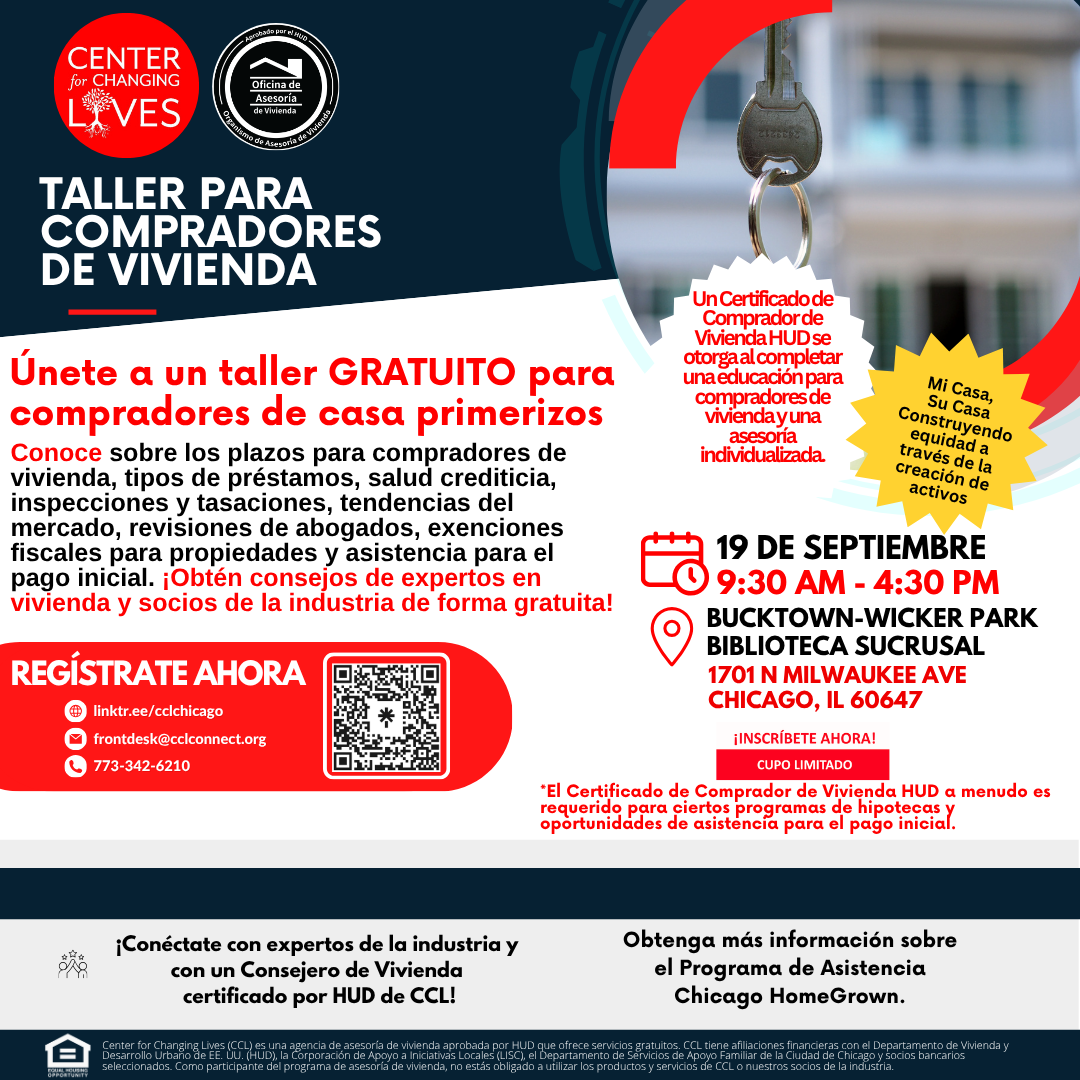 Taller para Compradores de Vivienda por Primera Vez (Cupo Limitado)