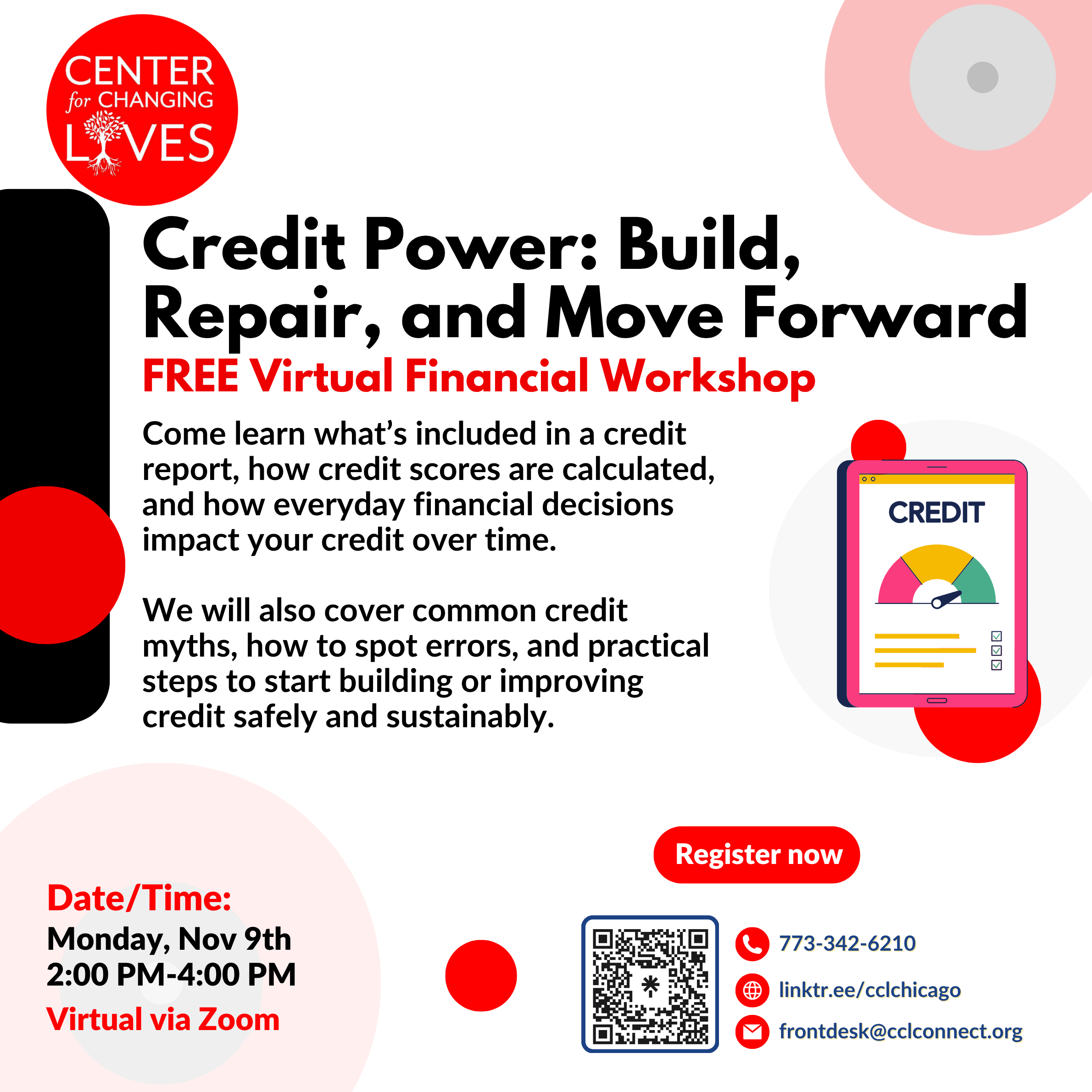 Credit Power: Build, Repair, and Move Forward (FREE Financial Workshop) 
