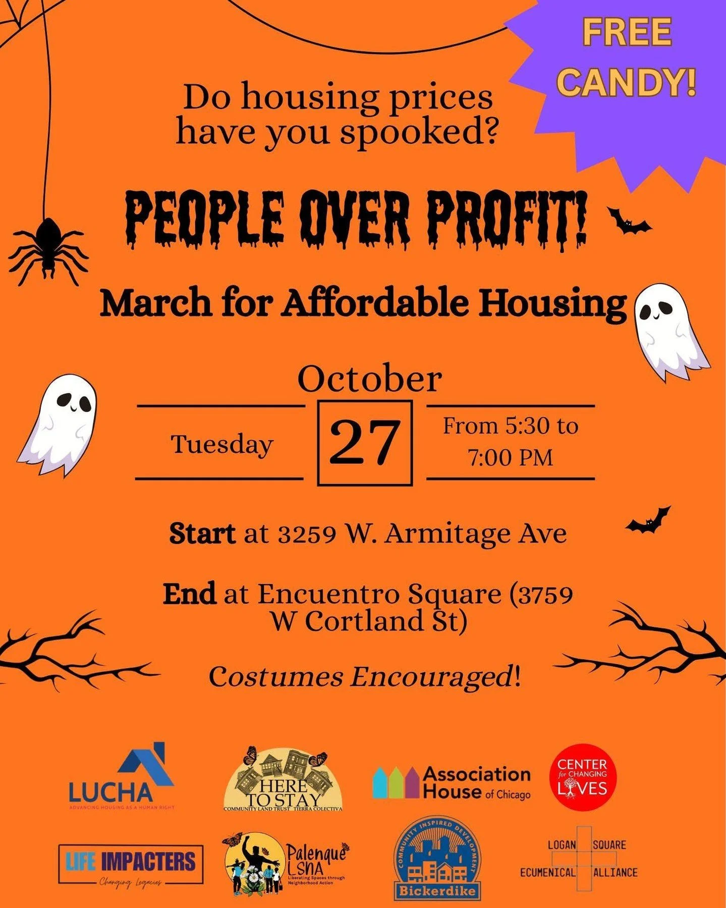 🎃🏘️ Join CCL for a March for Affordable Housing!

Worried about rising housing costs or being priced out of the neighborhood you love? Join us Tuesday, October 27, at 5:30 PM for a family-friendly, Halloween-themed march to learn about affordable h