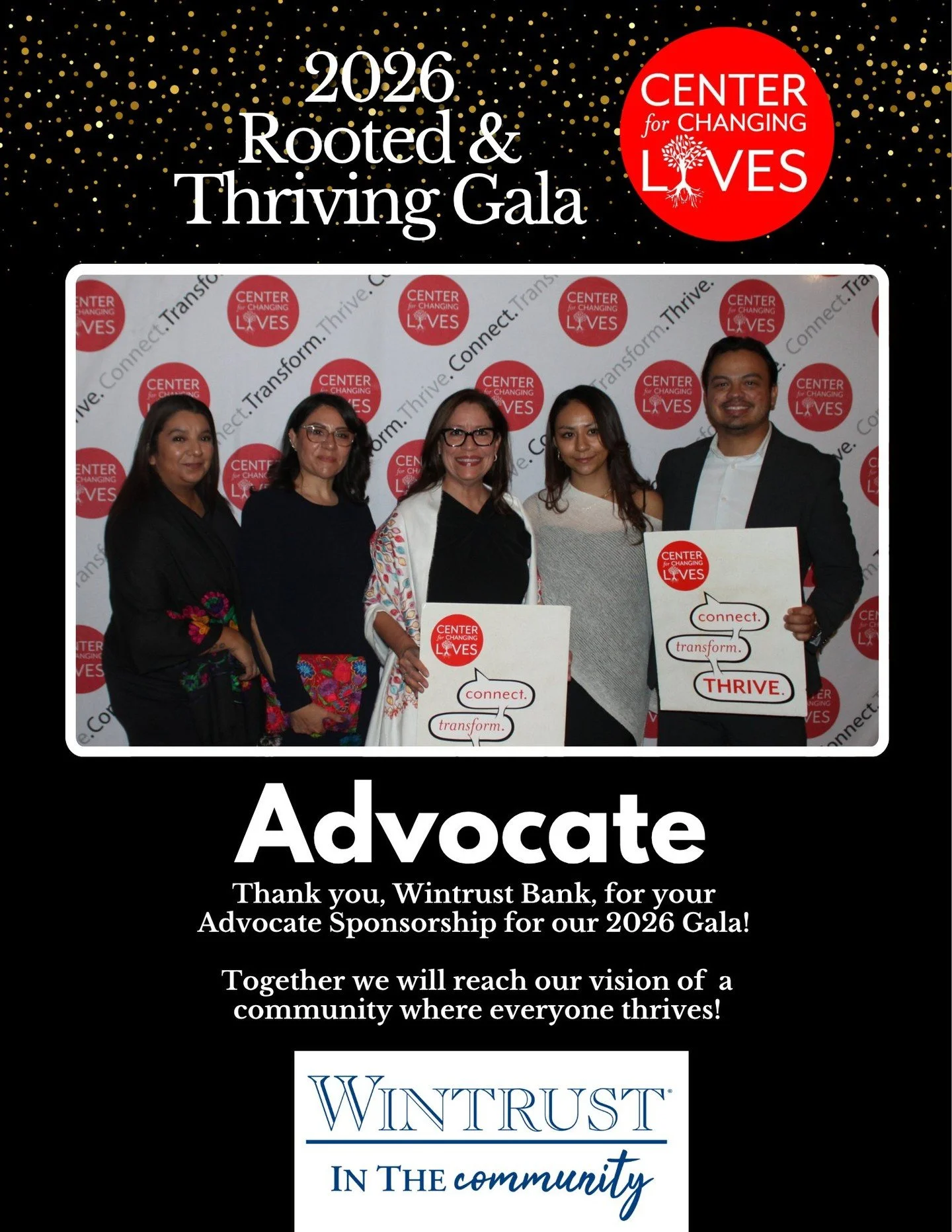 💙 Advocate Sponsor Spotlight: @wintrust 💙

We are grateful to recognize Wintrust Bank as an Advocate Level Sponsor of our 2026 Rooted &amp; Thriving Gala! Our partnership spans decades, reflecting a longstanding commitment to creating pathways to f